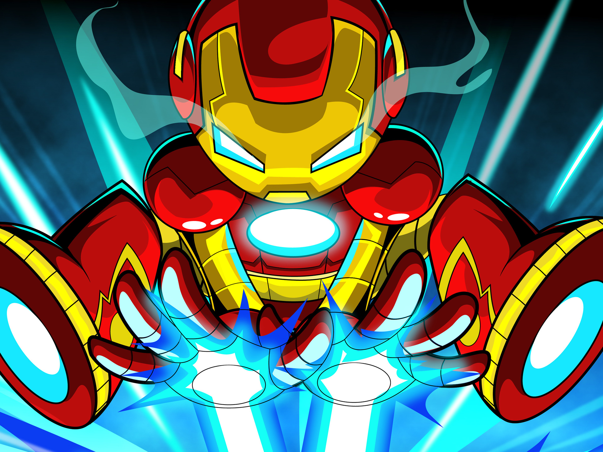 X Iron Man Cartoon Digital Art K X Resolution Hd K