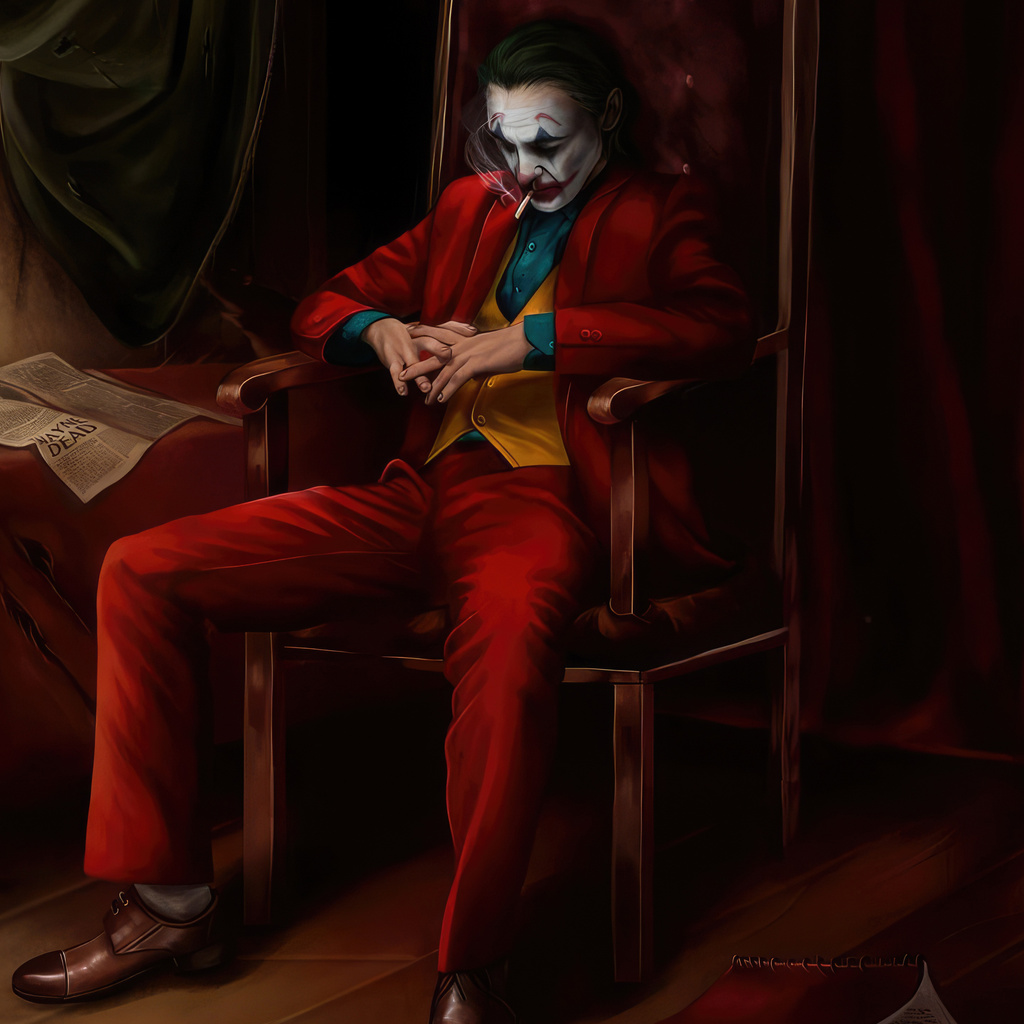 X Joker Sitting On Chair K X Resolution Hd K