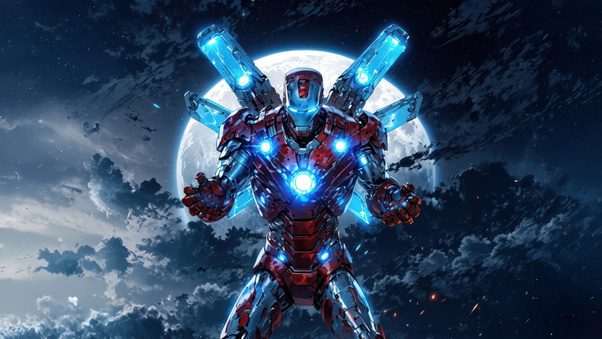 Iron Man Moonlight Strike Wallpaper HD Superheroes Wallpapers 4k