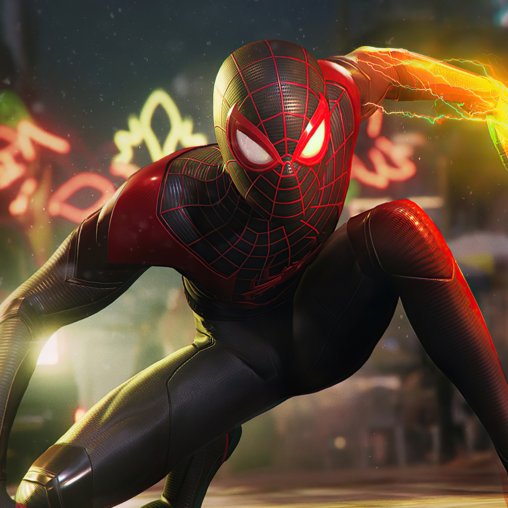 1024x1024 2020 Marvels Spider Man Miles Morales New 4k 1024x1024 ...