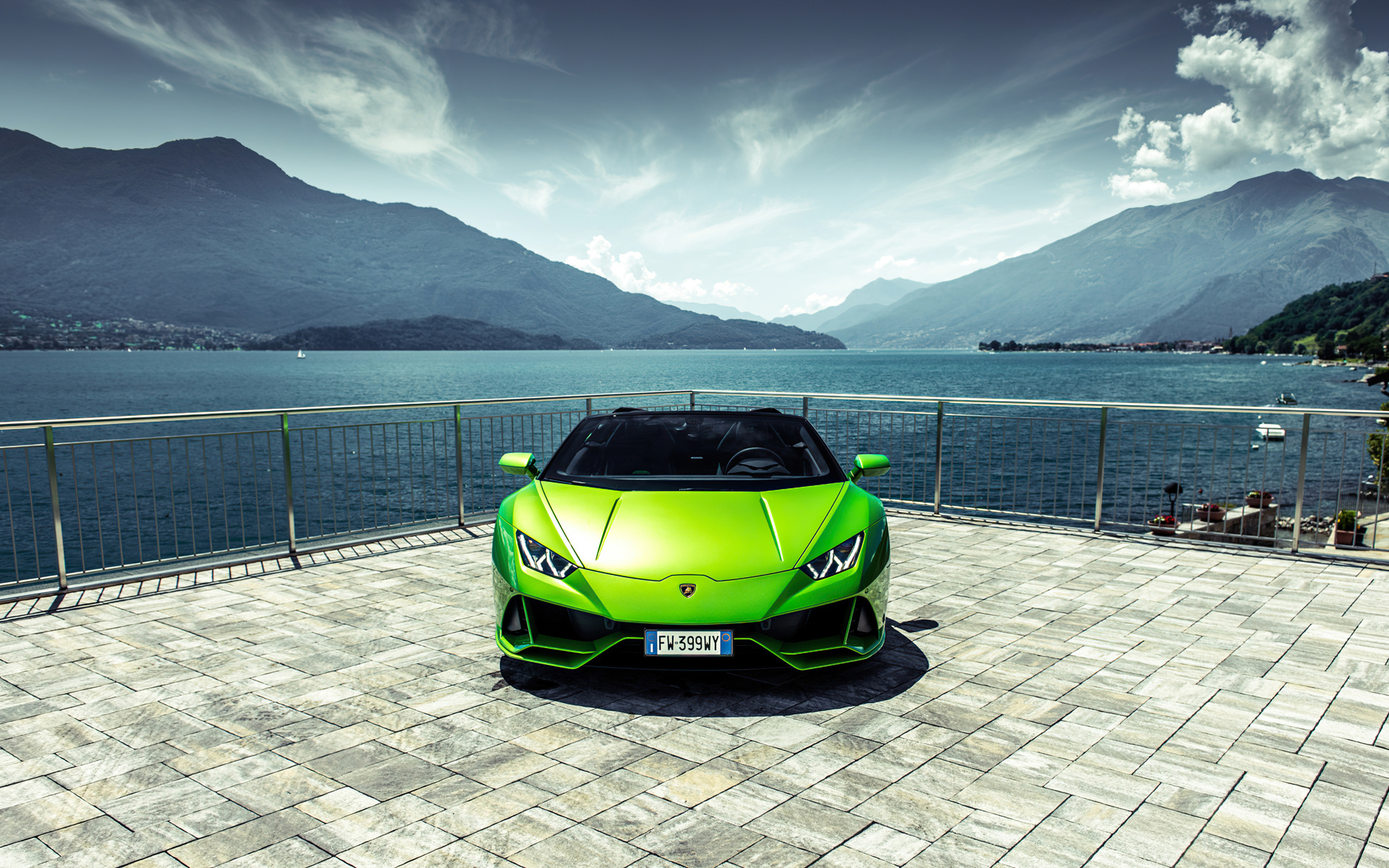 1920x1200 2021 Green Lamborghini Huracan Evo Spyder Front 4k 1080P ...