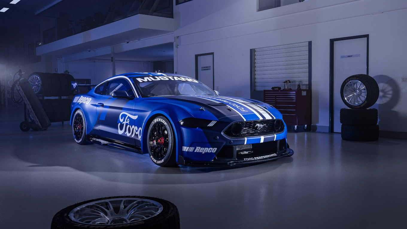 2022 Ford Mustang GT Supercar 8k Wallpaper In 1360x768 Resolution
