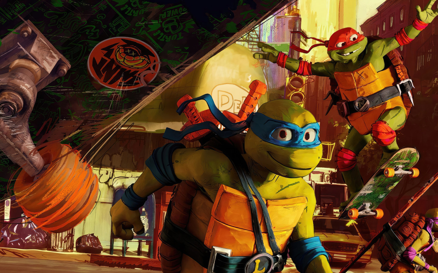 1440x900 2023 Teenage Mutant Ninja Turtles Mutant Mayhem Wallpaper ...