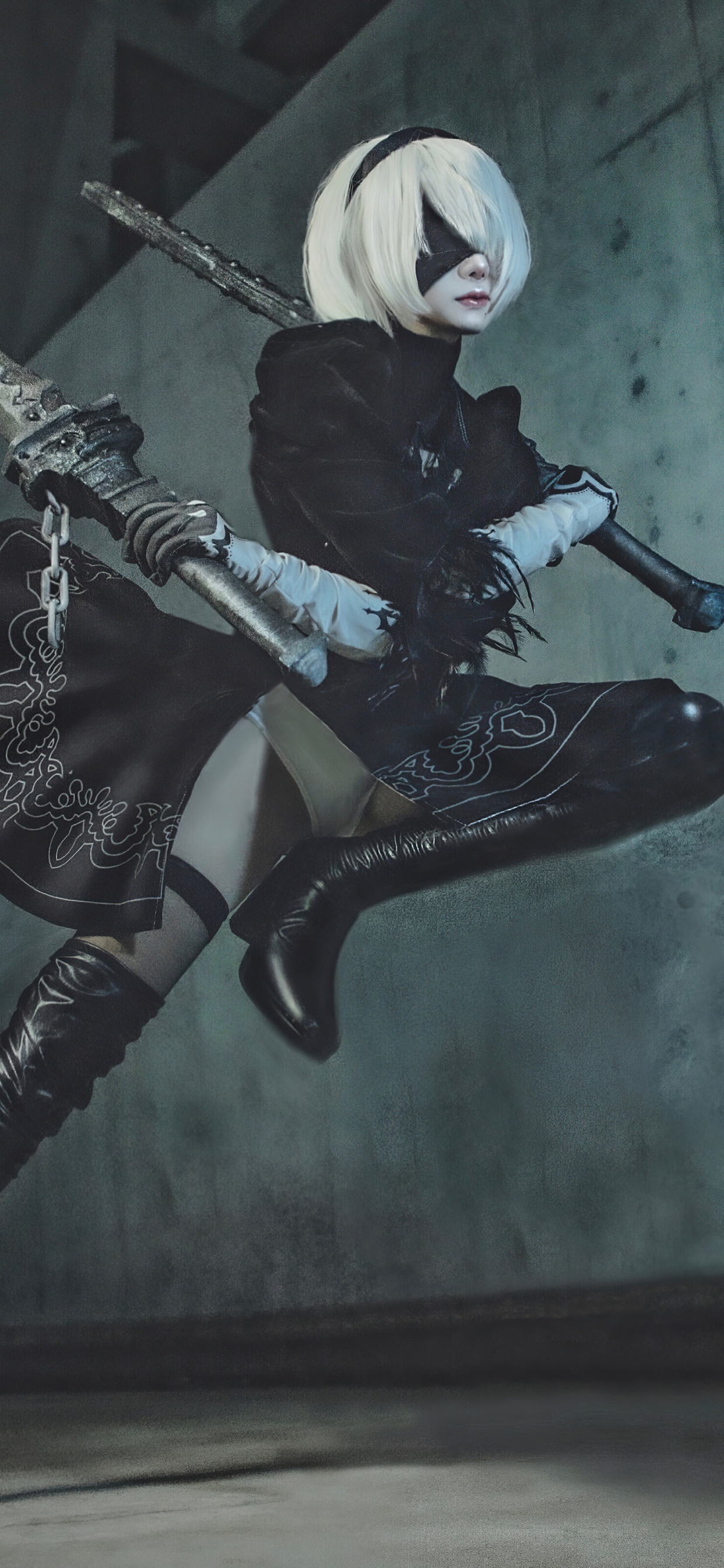 1242x2688 2b Nier Automata Cosplay Girl 5k Iphone Xs Max Hd 4k