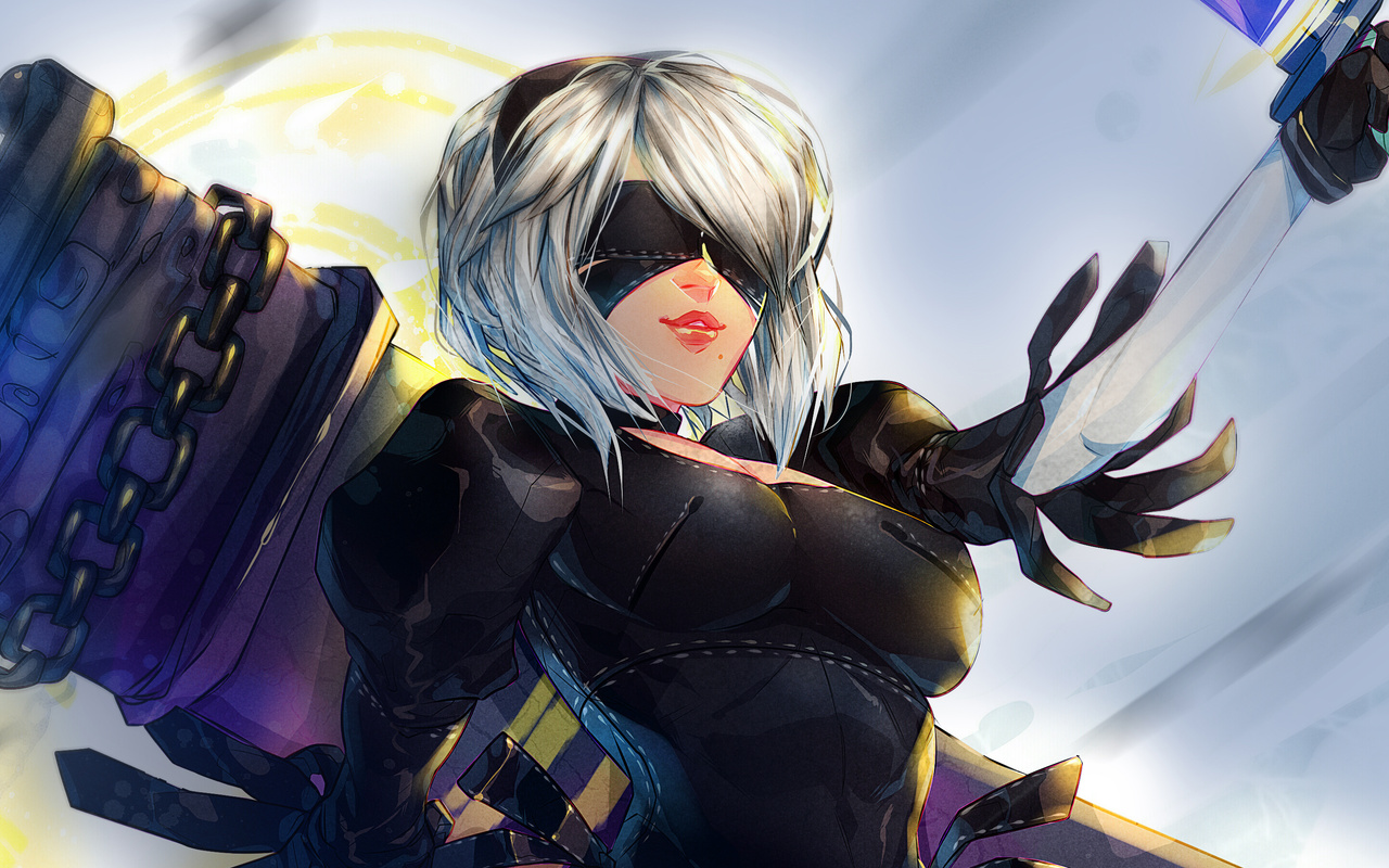 1280x800 2b Nier Fanart 720P ,HD 4k Wallpapers,Images,Backgrounds ...