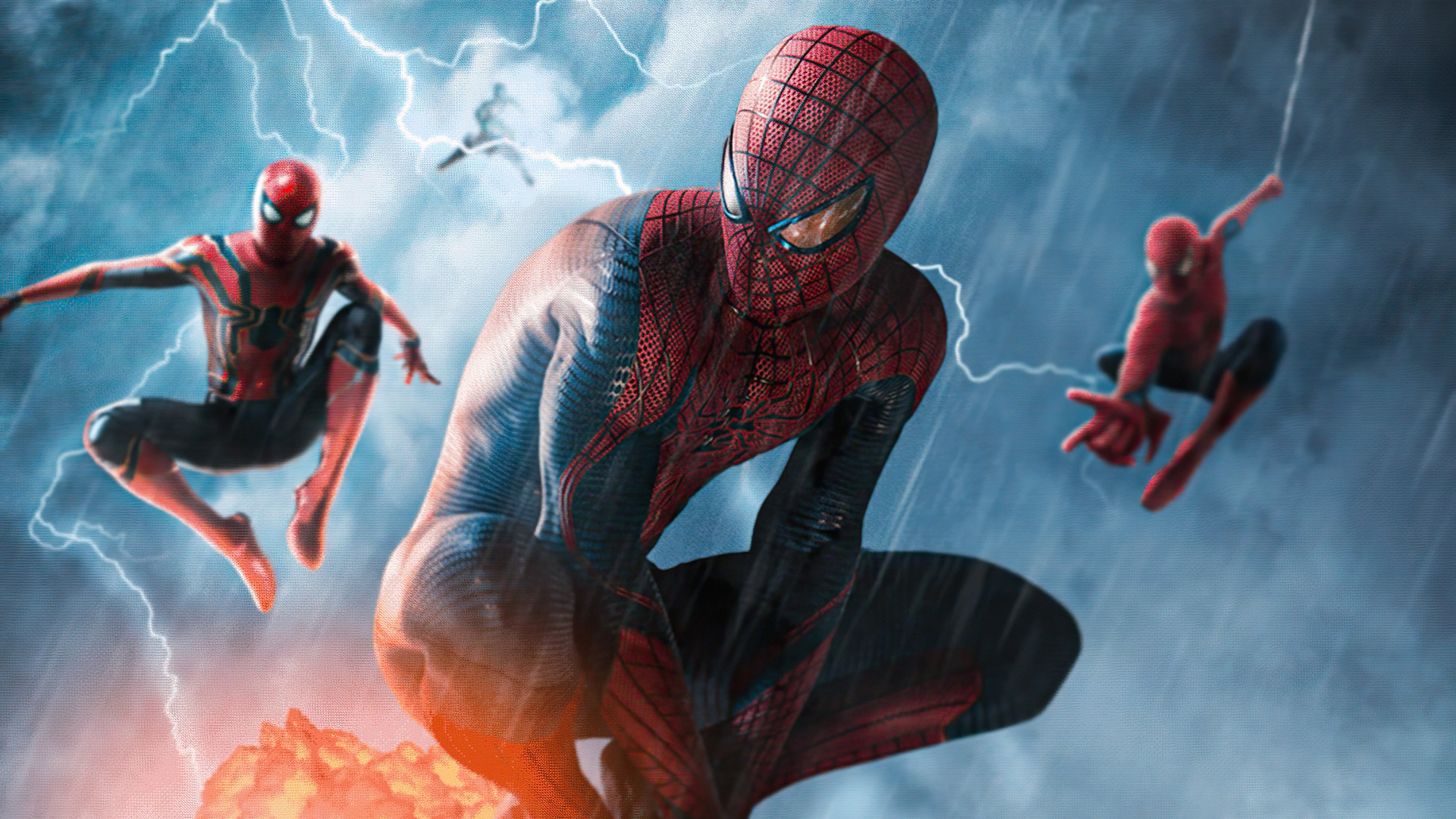 1920x1080 3 Spiderman In Spiderman No Way Home Laptop Full HD 1080P HD 