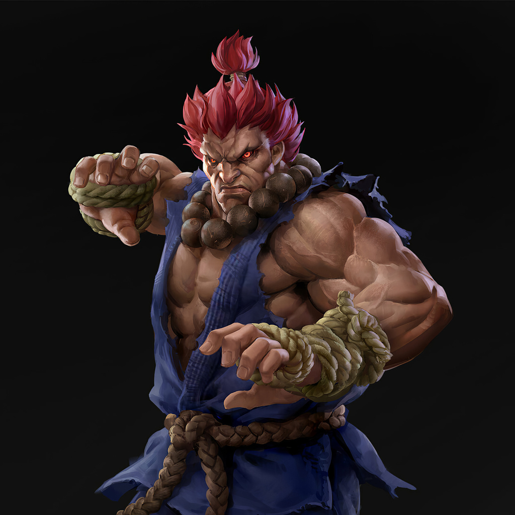 1024x1024 4k Akuma Street Fighter Artwork 1024x1024 Resolution HD 4k ...