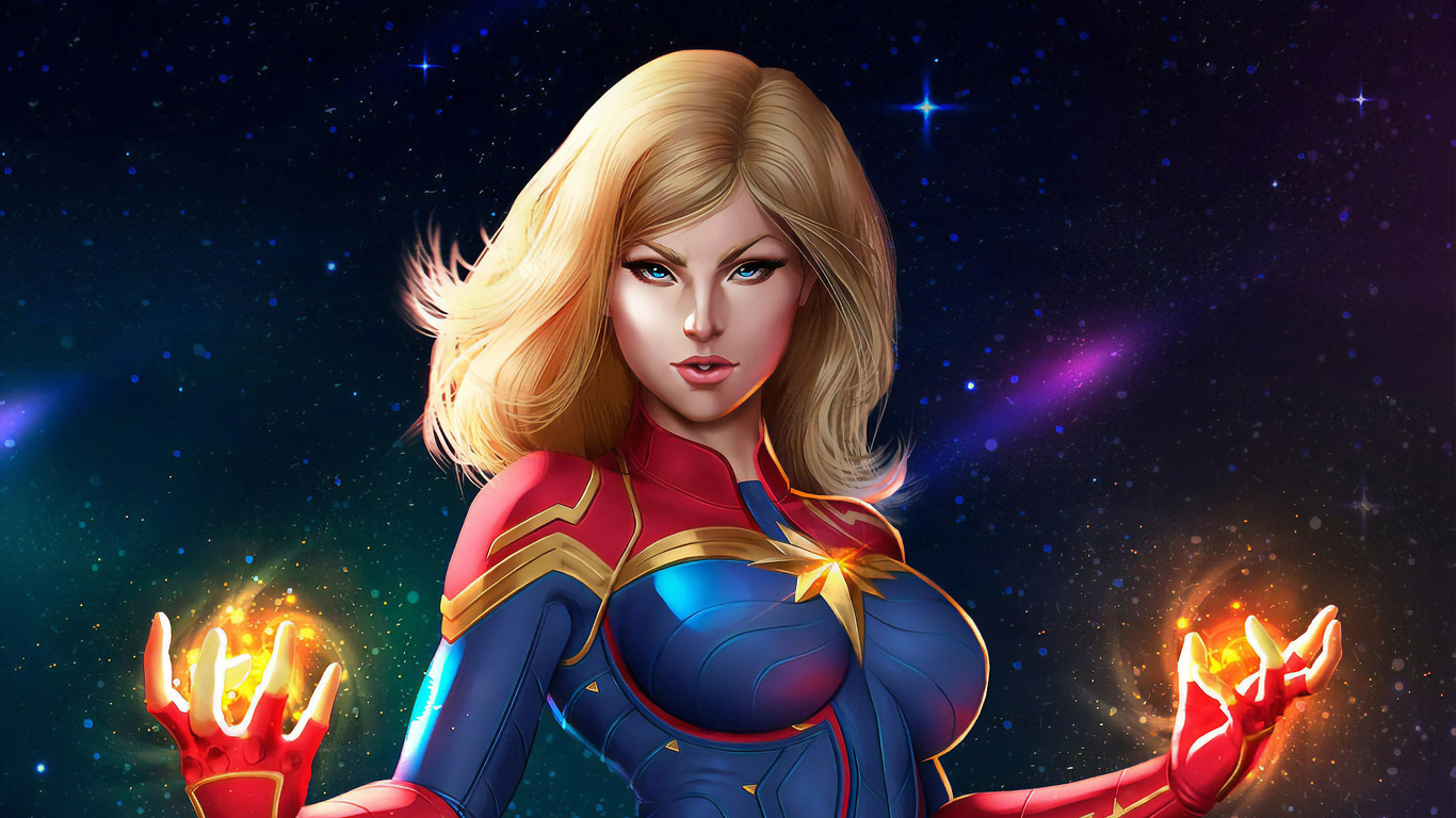 1366x768 4k Art Captain Marvel Laptop HD ,HD 4k Wallpapers,Images ...