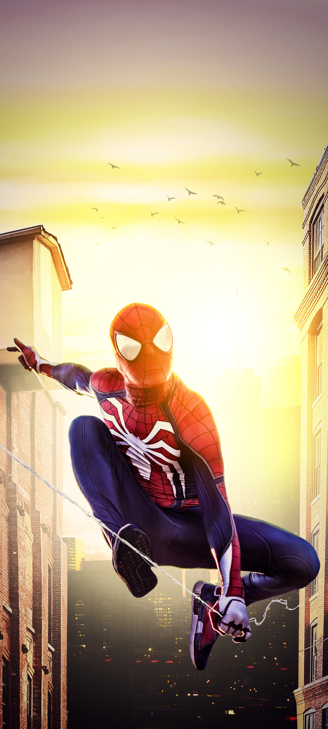 1080x2400 4k Spiderman New York Google Pixel 7 ,HD 4k Wallpapers,Images ...