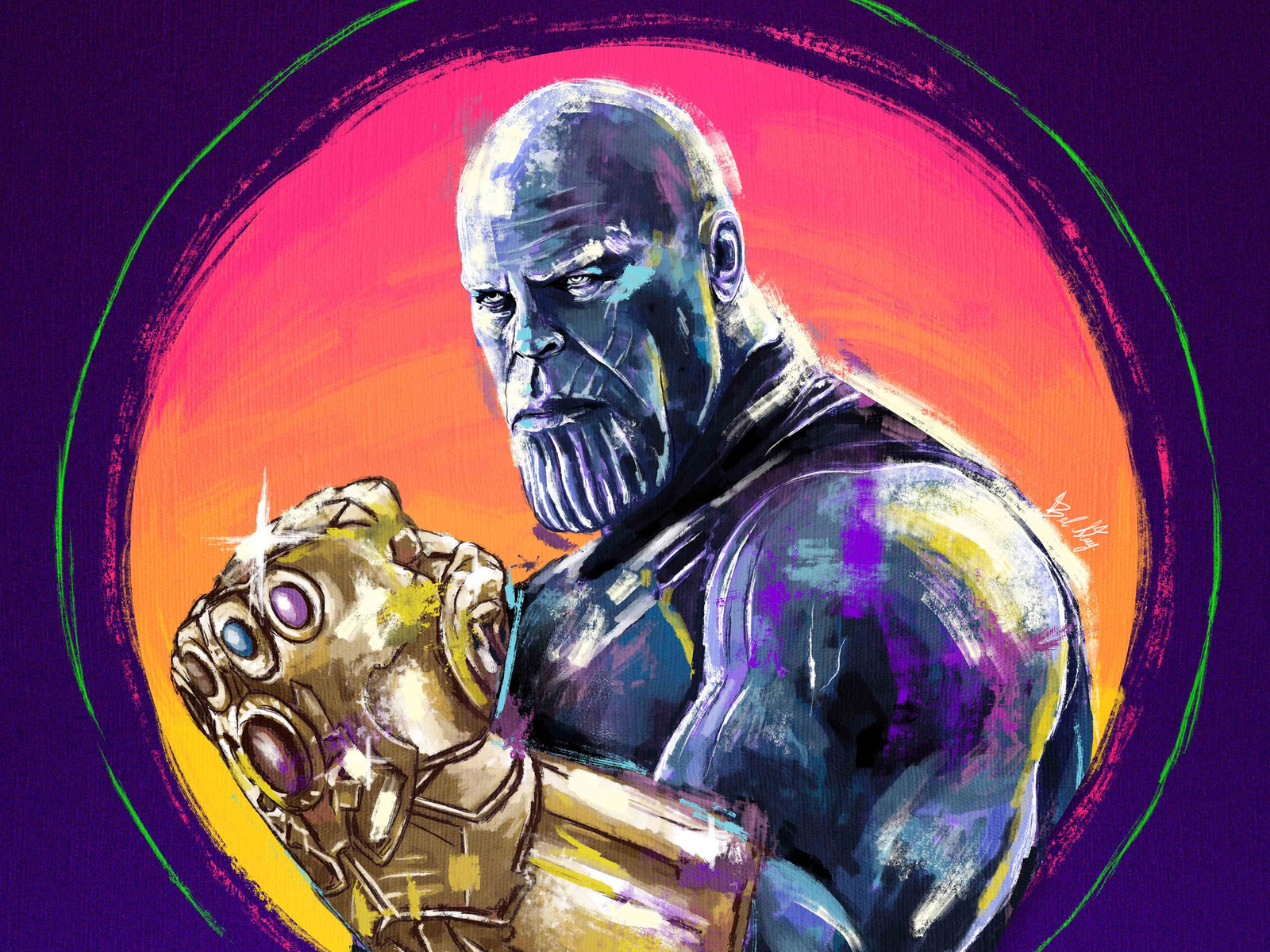 4k Thanos Sketch Artwork In 1600x1200 Resolution. 