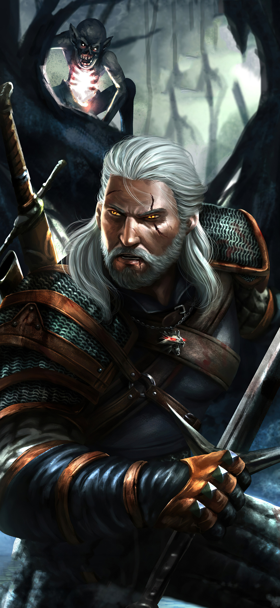 1125x2436 4k Witcher Artwork 2020 Iphone XS,Iphone 10,Iphone X ,HD 4k