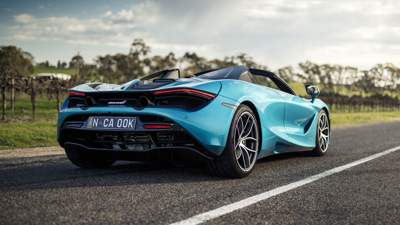 1280x720 5k Mclaren 720s Spider 2019 Rear View 720p Hd 4k