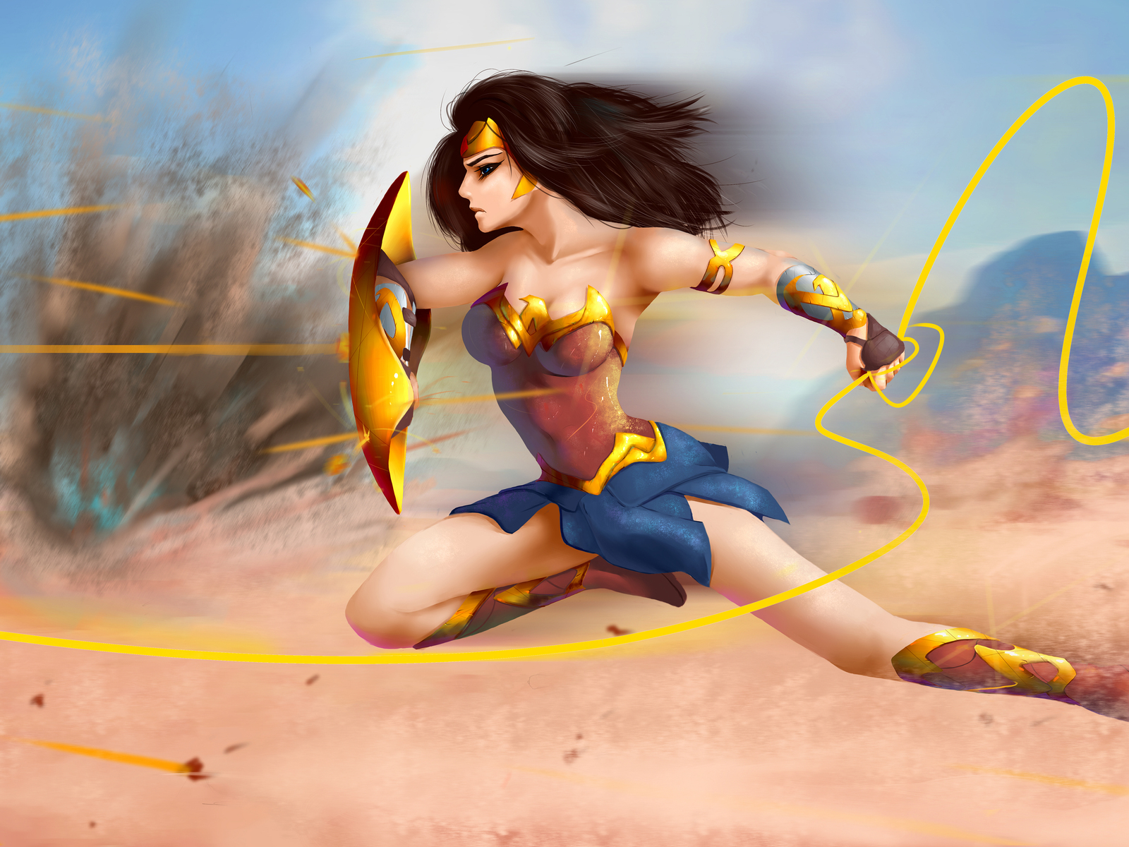 5k Wonder Woman Art In 1600x1200 Resolution. 