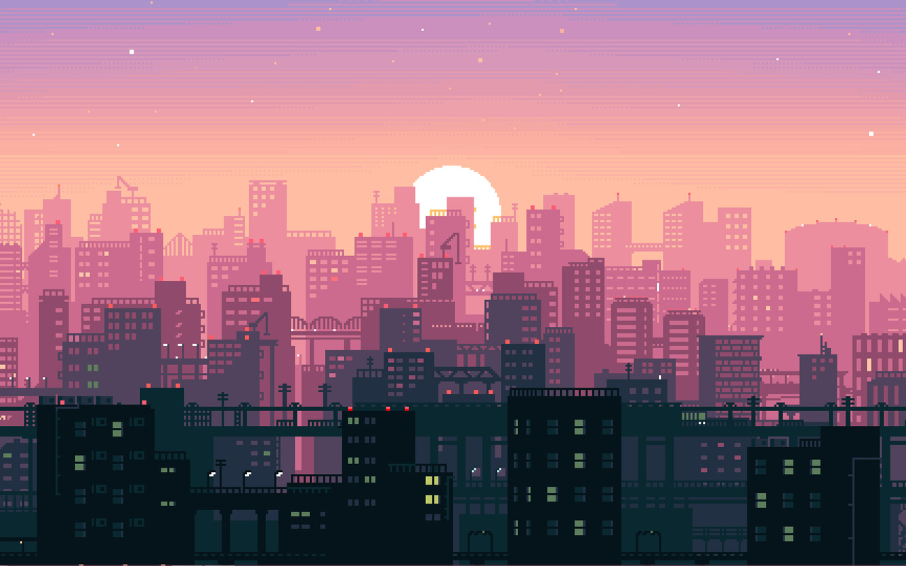 1280x800 8 Bit Pixel Art City 7p Hd 4k Wallpapers Images Backgrounds Photos And Pictures