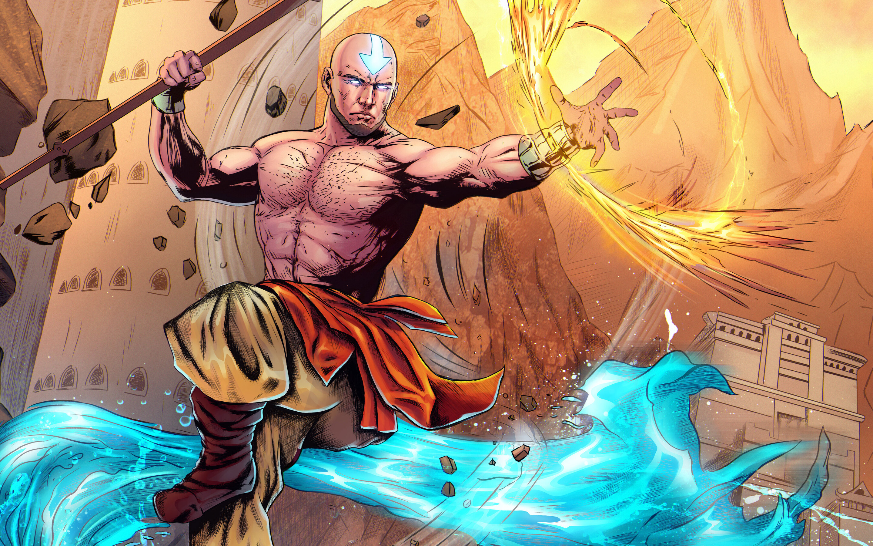 2880x1800 Aang Avatar Artwork 5k Macbook Pro Retina HD 4k Wallpapers,  Images, Backgrounds, Photos and Pictures