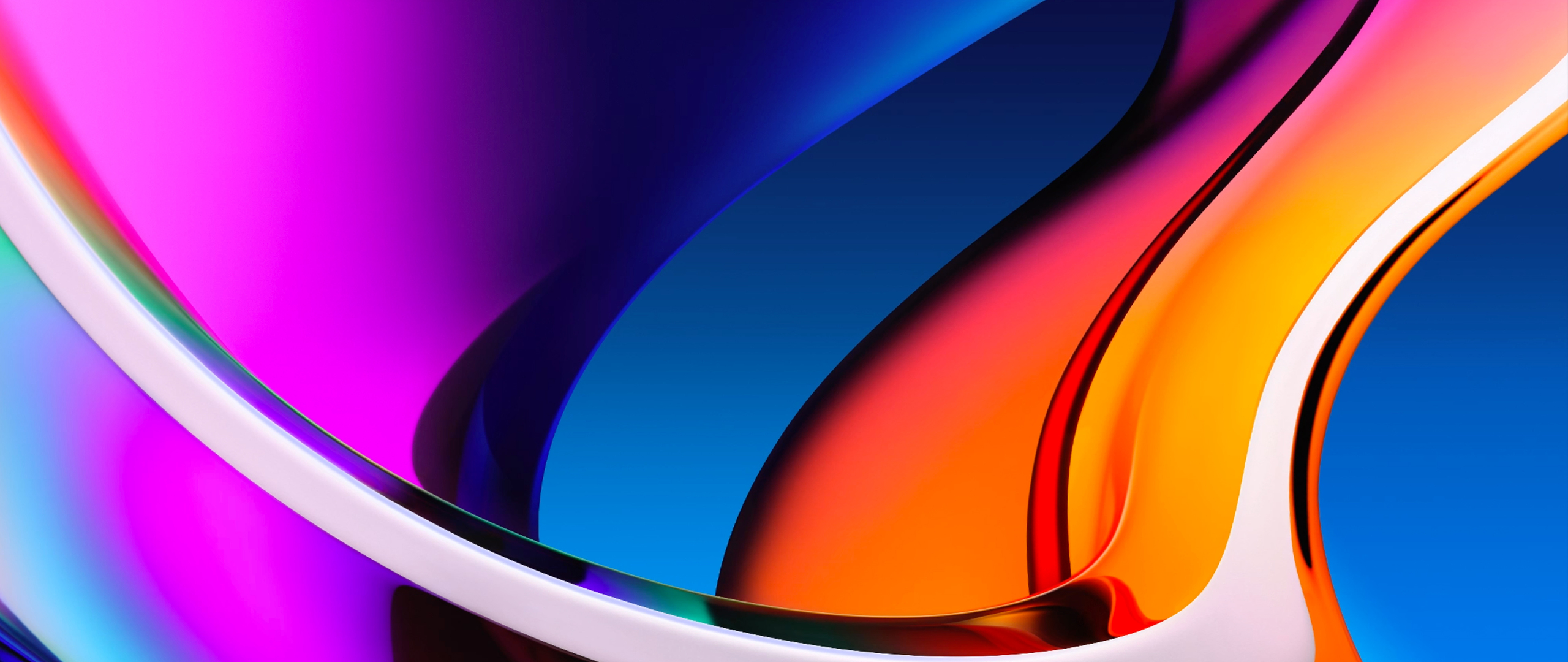 2560x1080 Abstract Colorful Glass Bend Shapes 4k Wallpaper,2560x1080 ...