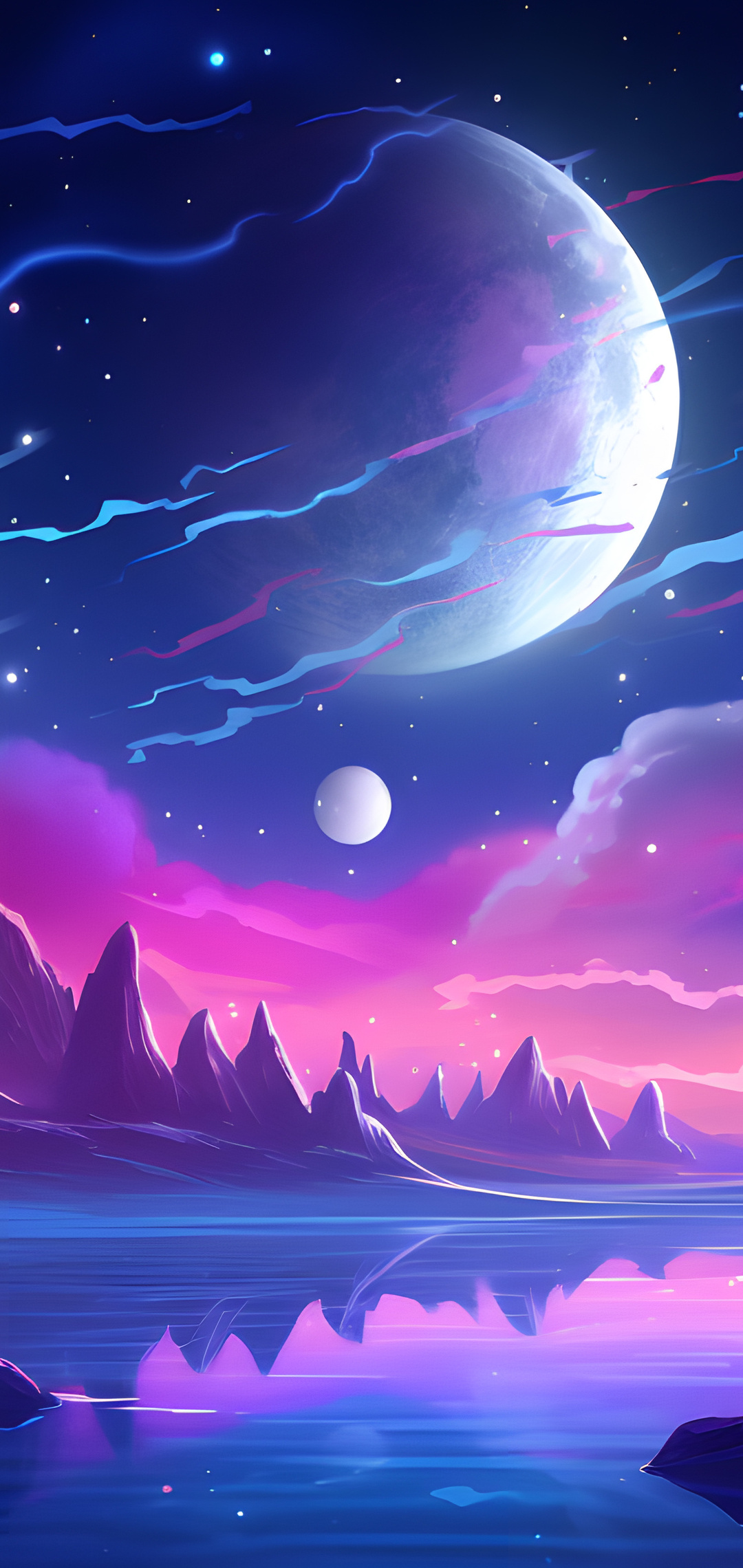 Acuarela Morning Of Dreamy Land Wallpaper In 1080x2280 Resolution