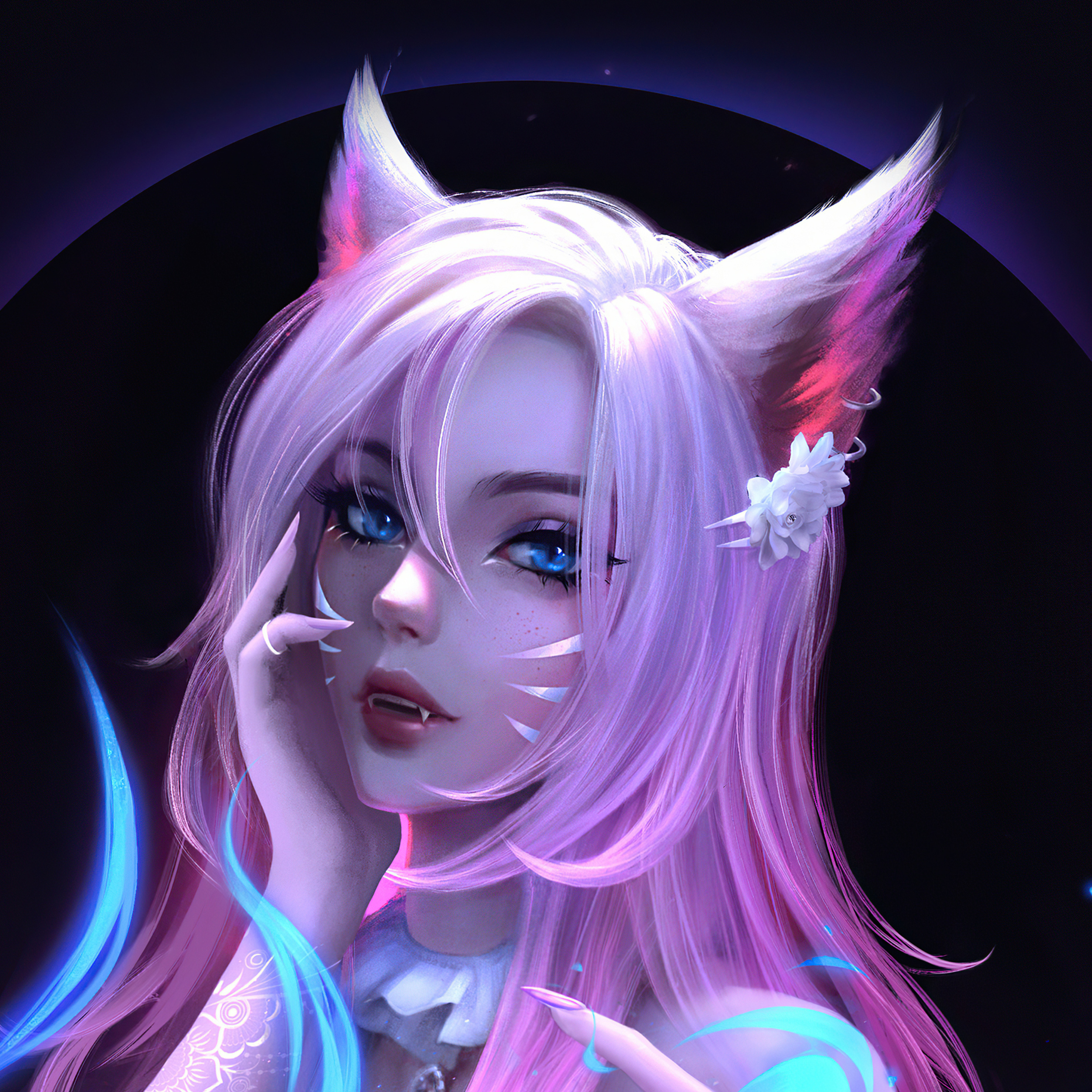 League of Legends (LOL) : K/DA Ahri (Anime Fanart) 4K wallpaper download