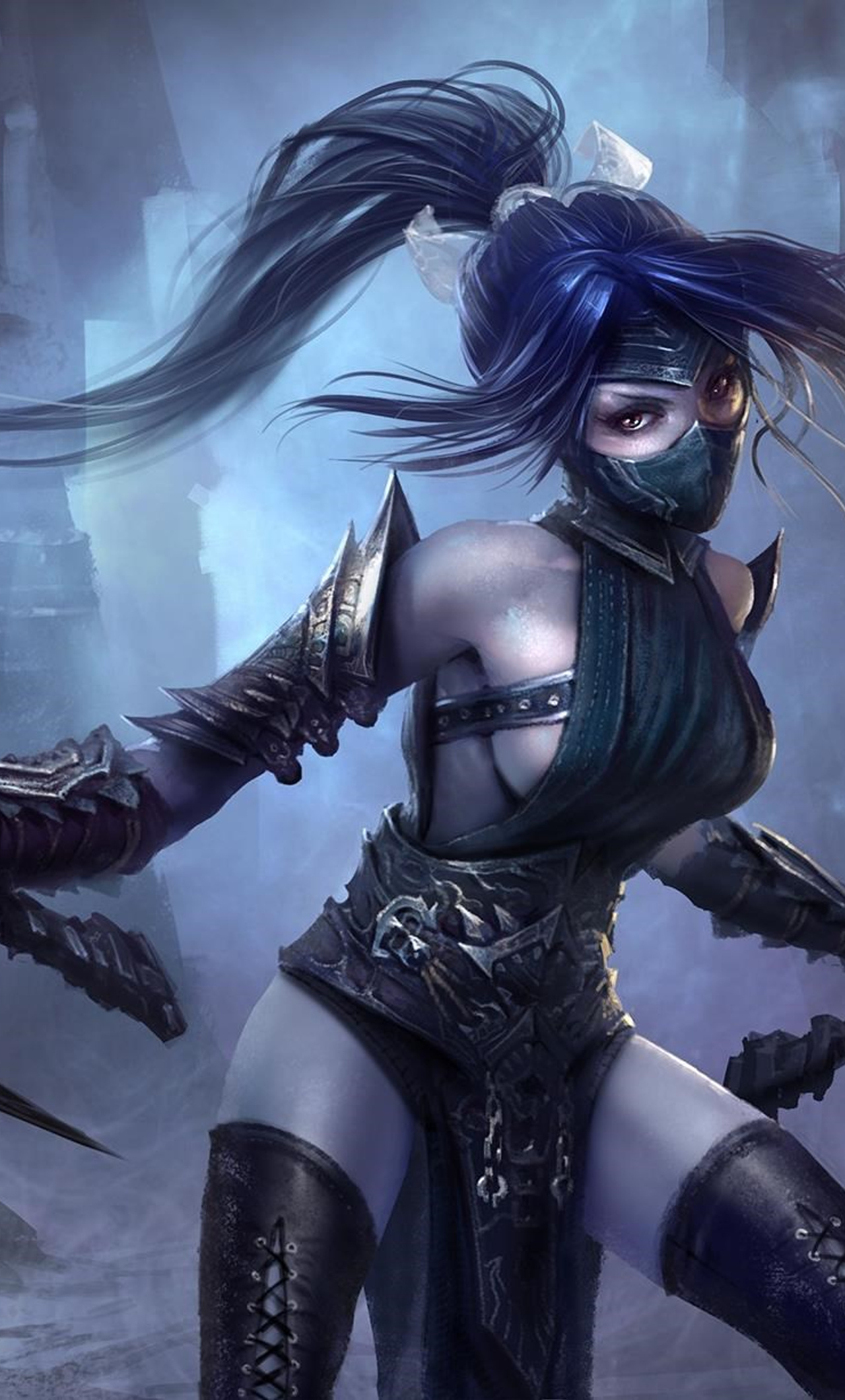 1280x2120 Akali League Of Legends Art 4k iPhone 6+ HD 4k