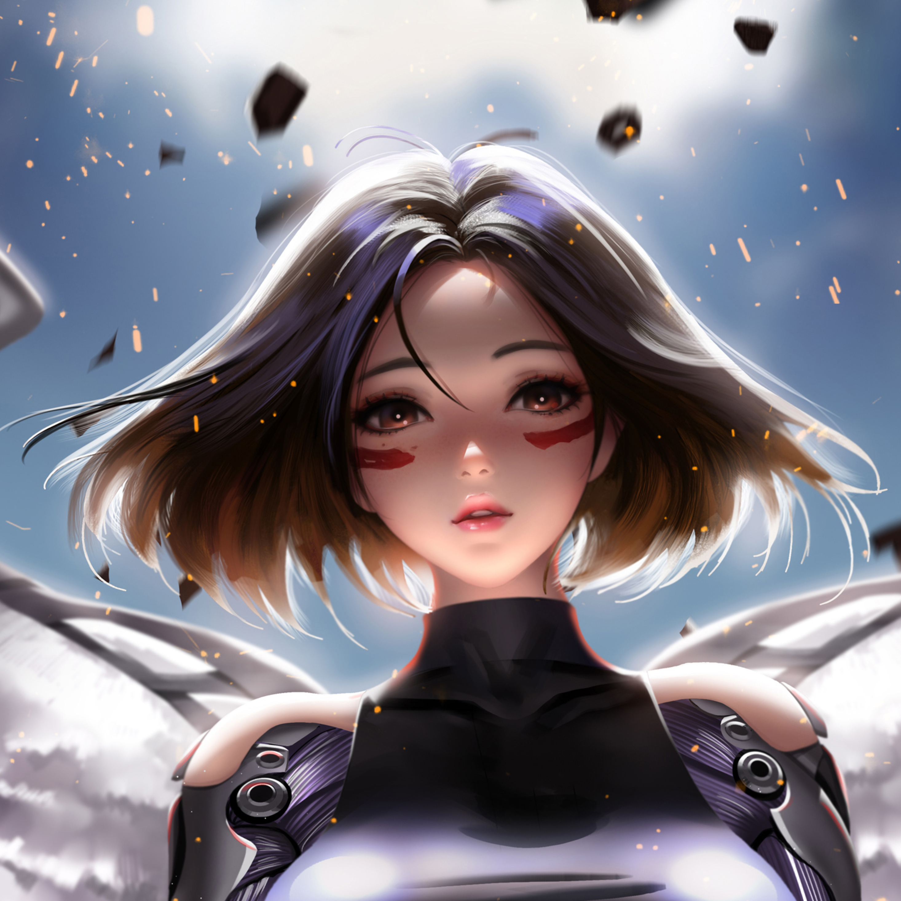 2932x2932 Alita Battle Angel Digital Art Ipad Pro Retina Display HD 4k  Wallpapers, Images, Backgrounds, Photos and Pictures