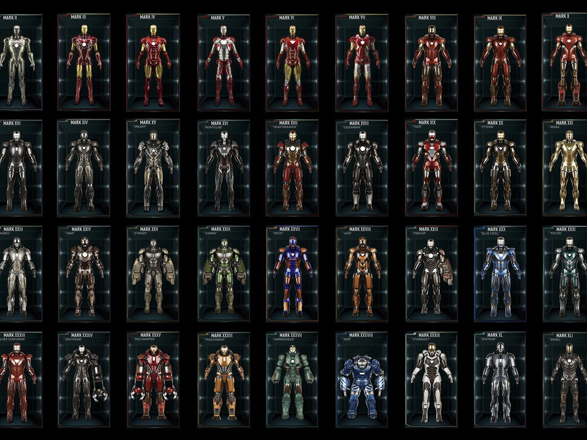 1920x1440 All Iron Man Suits 1920x1440 Resolution HD 4k Wallpapers ...