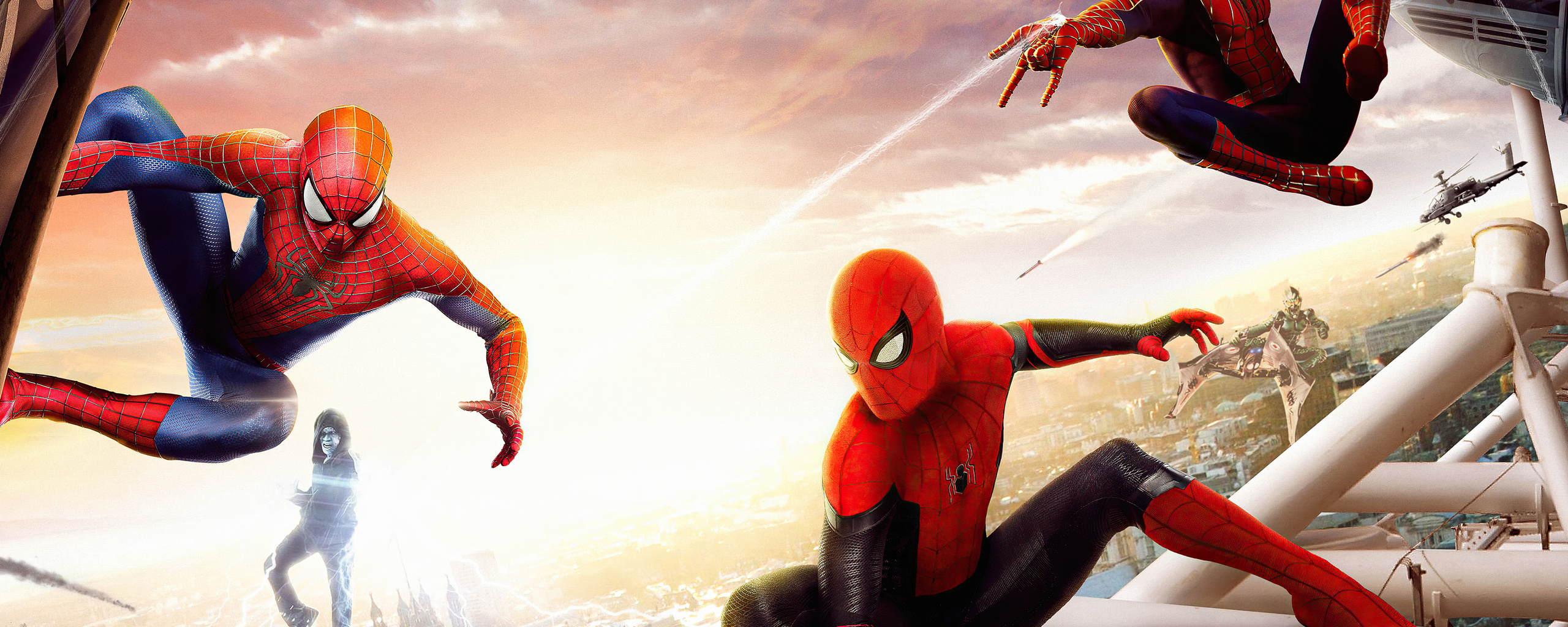 2560x1024 All Spiderman From Different Dimensions Wallpaper,2560x1024 ...