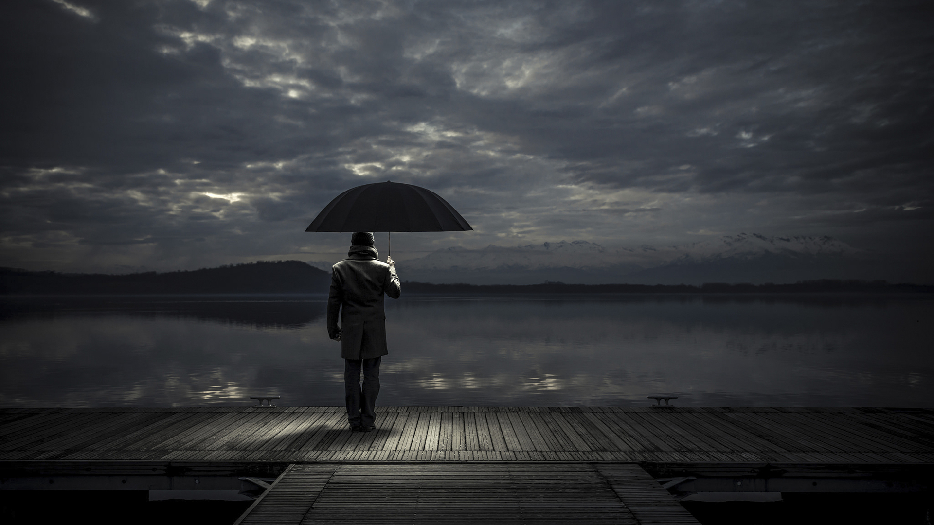 1920x1080 Alone man With Umbrella Laptop Full HD 1080P HD 4k Wallpapers,  Images, Backgrounds, Photos and Pictures