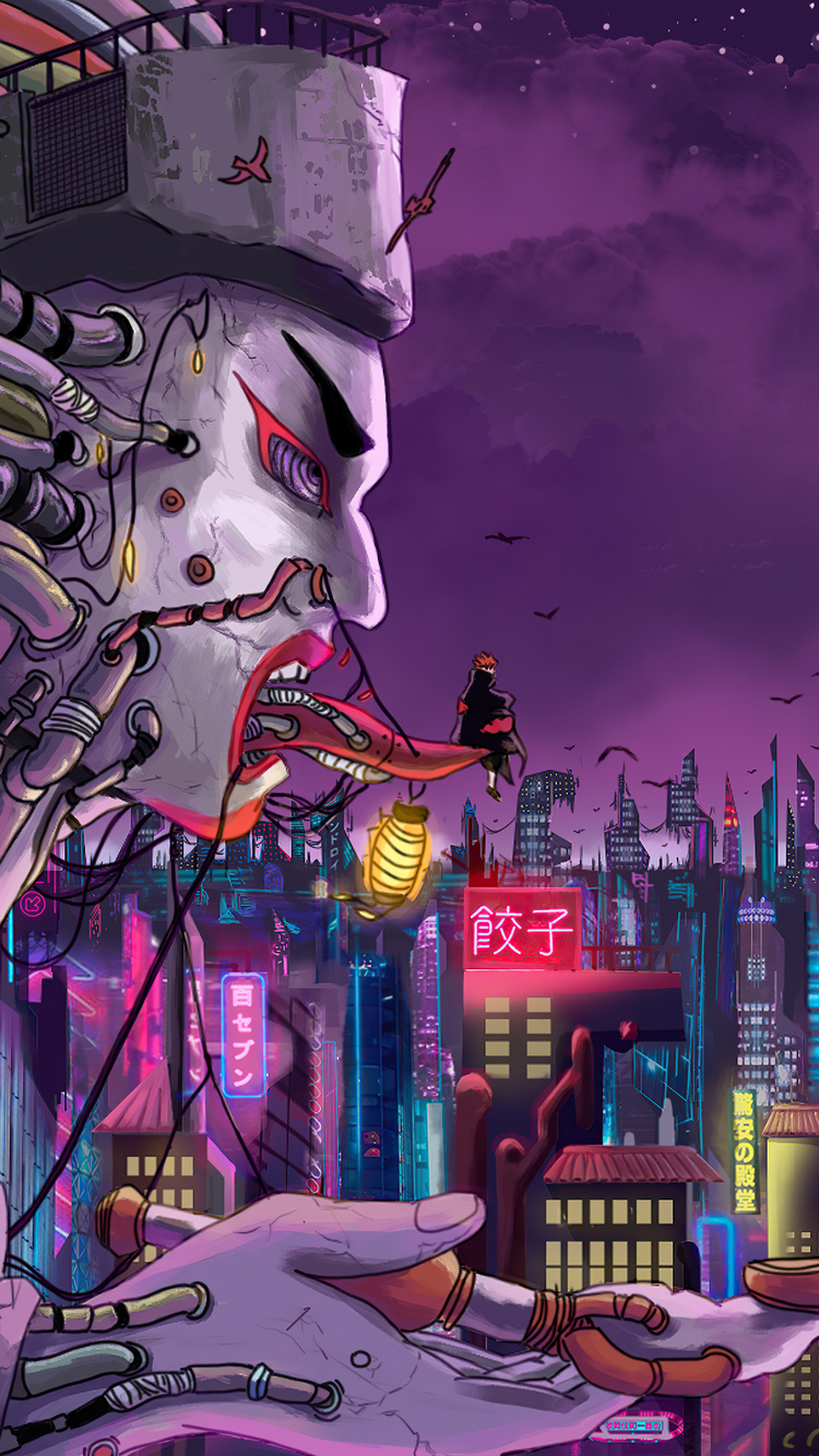 750x1334 Amegakure From Naruto Shippuden In A Cyberpunk World 5k iPhone 6,  iPhone 6S, iPhone 7 HD 4k Wallpapers, Images, Backgrounds, Photos and  Pictures