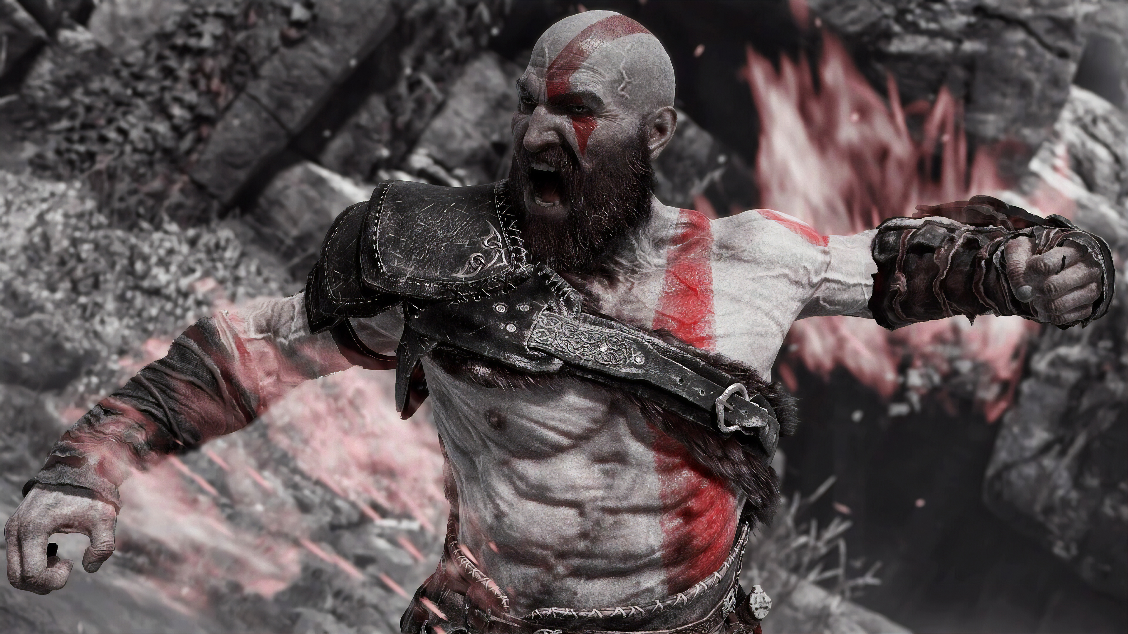 God of War Kratos Spartan Rage Art Wallpapers - Kratos Wallpaper