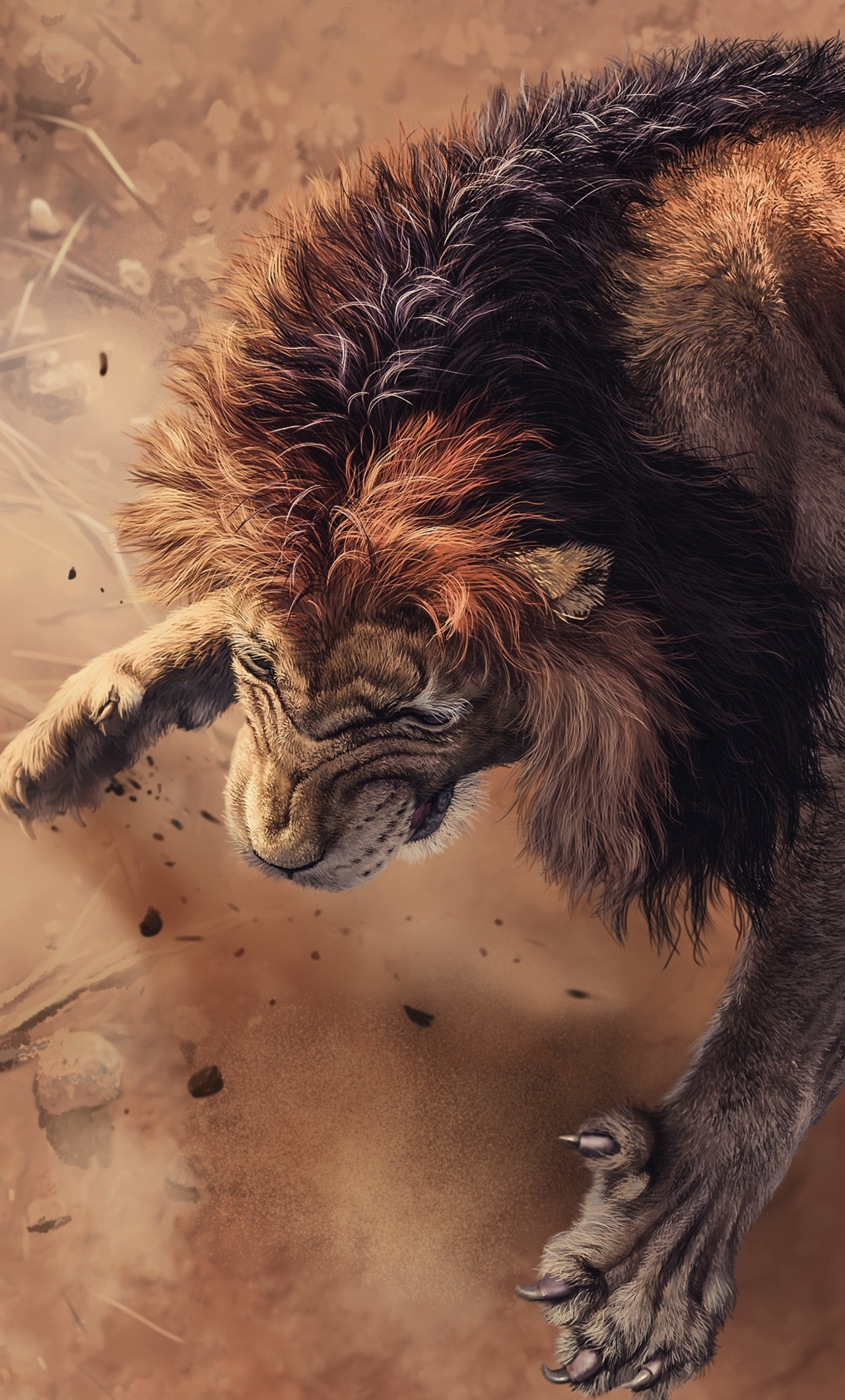 Angry Lion Wallpaper  Download to your mobile from PHONEKY