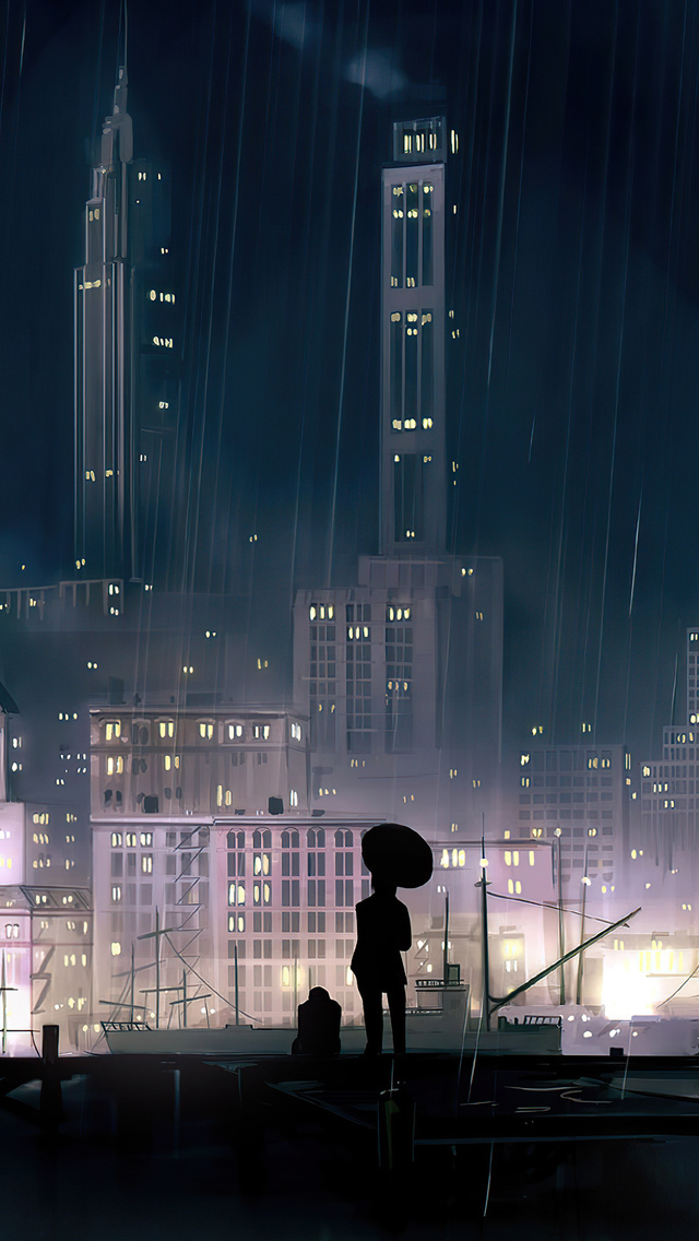 640x1136 Anime Background City Night 4k iPhone 5,5c,5S,SE ,Ipod Touch HD 4k  Wallpapers, Images, Backgrounds, Photos and Pictures