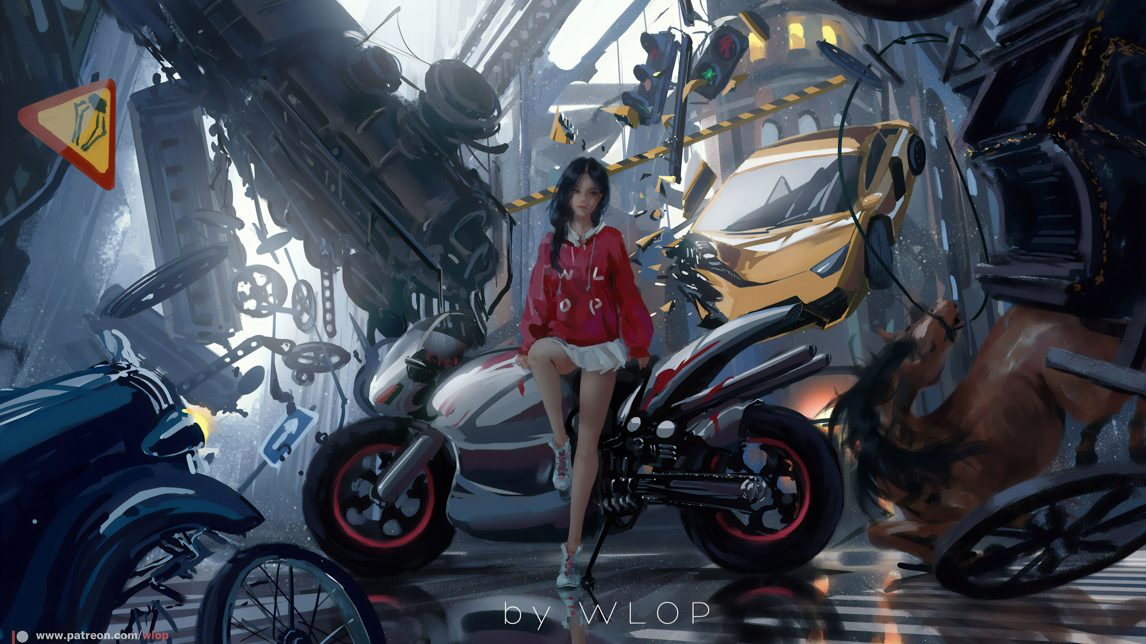 3840x2160 Anime Biker Girl 4k 4k Hd 4k Wallpapers Images