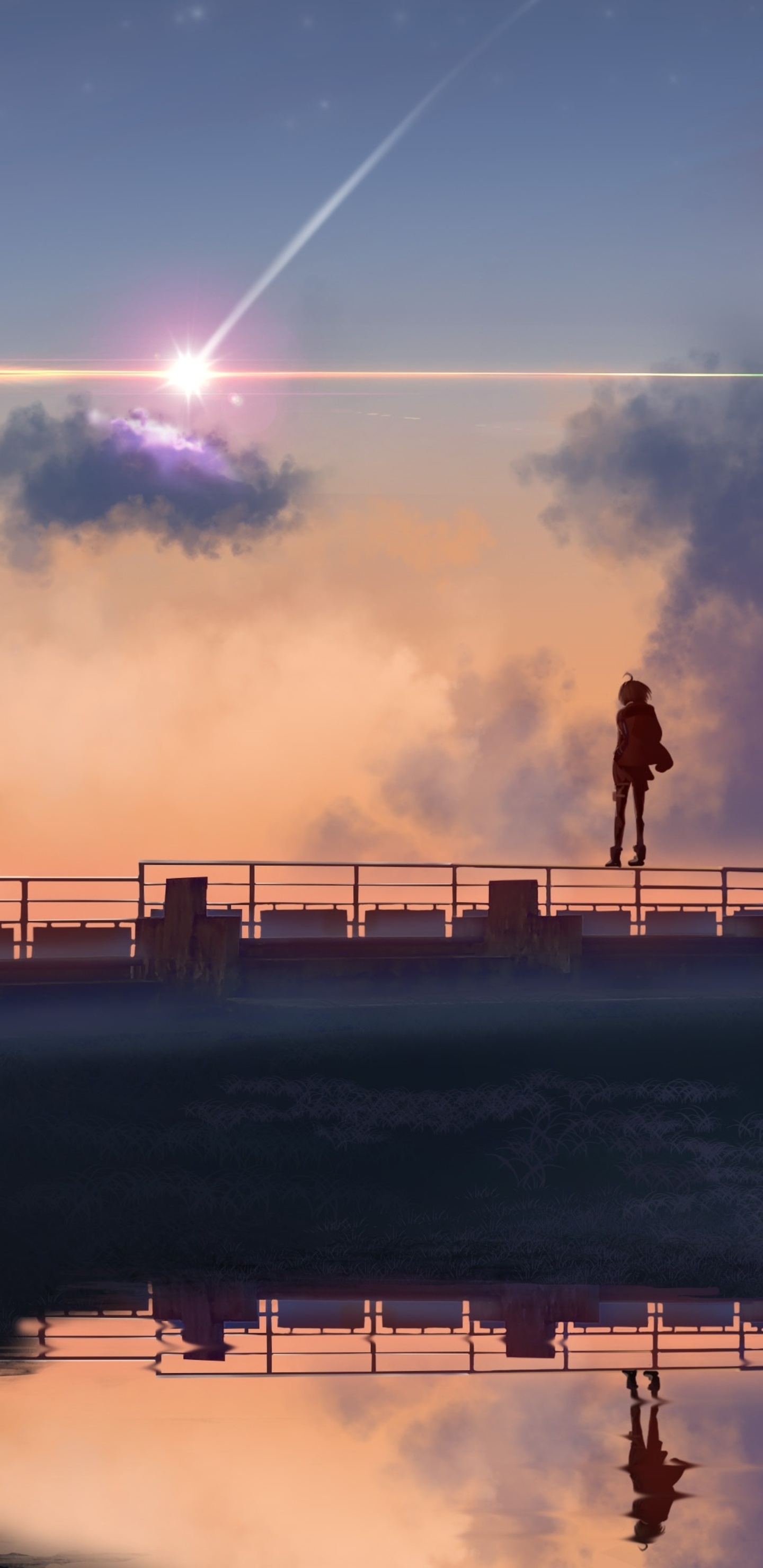 1440x2960 Anime Boy Standing On Bridge 4k Samsung Galaxy Note 9,8,  S9,S8,S8+ QHD HD 4k Wallpapers, Images, Backgrounds, Photos and Pictures