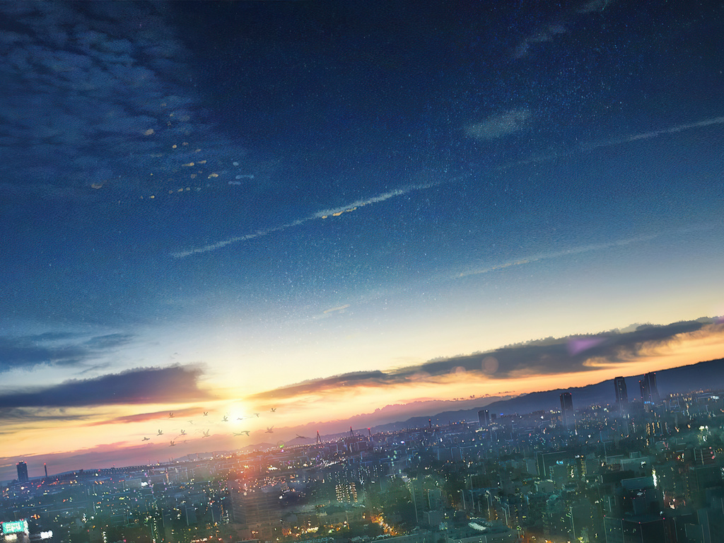 1024x768 Anime City Cityscape Cloud Wallpaper,1024x768 Resolution HD 4k ...