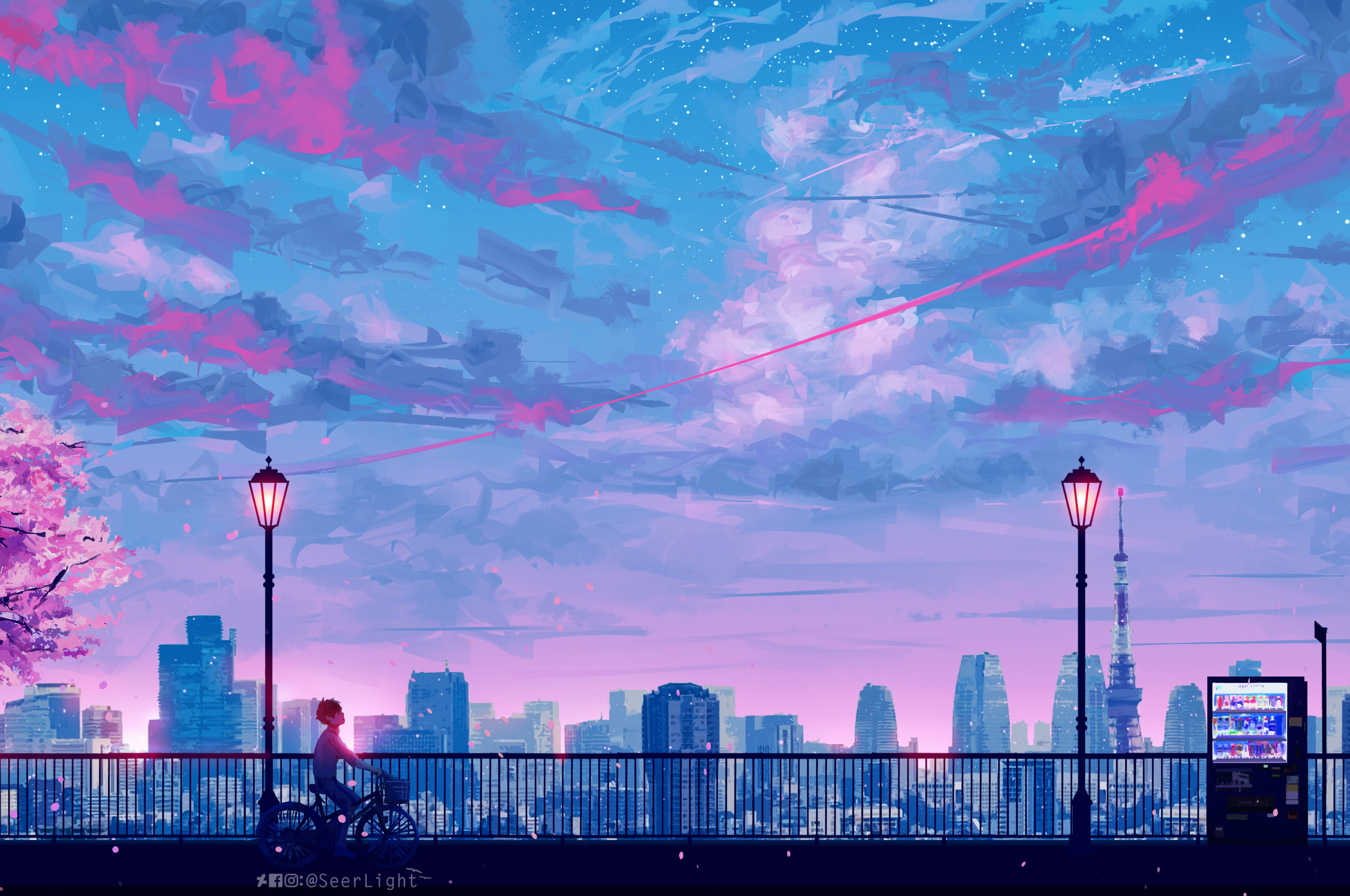 2560x1700 Anime Cityscape Landscape Scenery 5k Chromebook Pixel HD 4k ...
