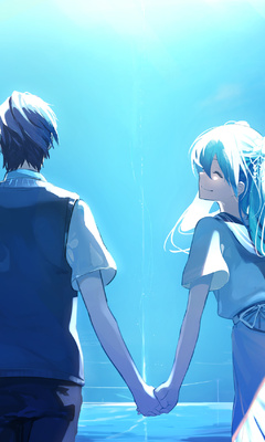 240x400 Anime Couple Holding Hands Hatsune Miku Acer E100,Huawei,Galaxy S  Duos,LG 8575 Android HD 4k Wallpapers, Images, Backgrounds, Photos and  Pictures