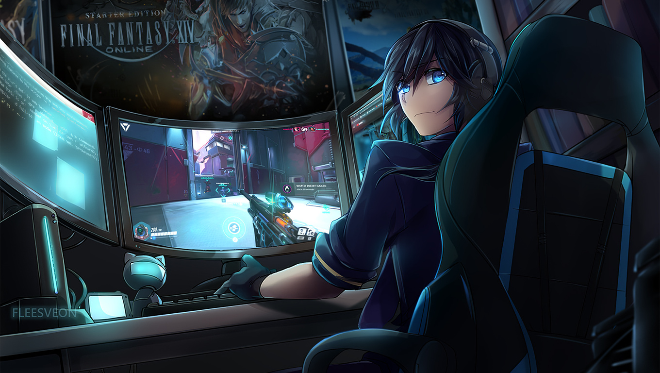 1360x768 Anime Gaming Boy Laptop HD HD 4k Wallpapers, Images