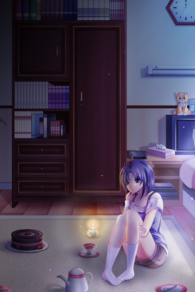 640x960 Anime Girl Alone In Room On Her Birthday iPhone 4, iPhone 4S HD 4k  Wallpapers, Images, Backgrounds, Photos and Pictures