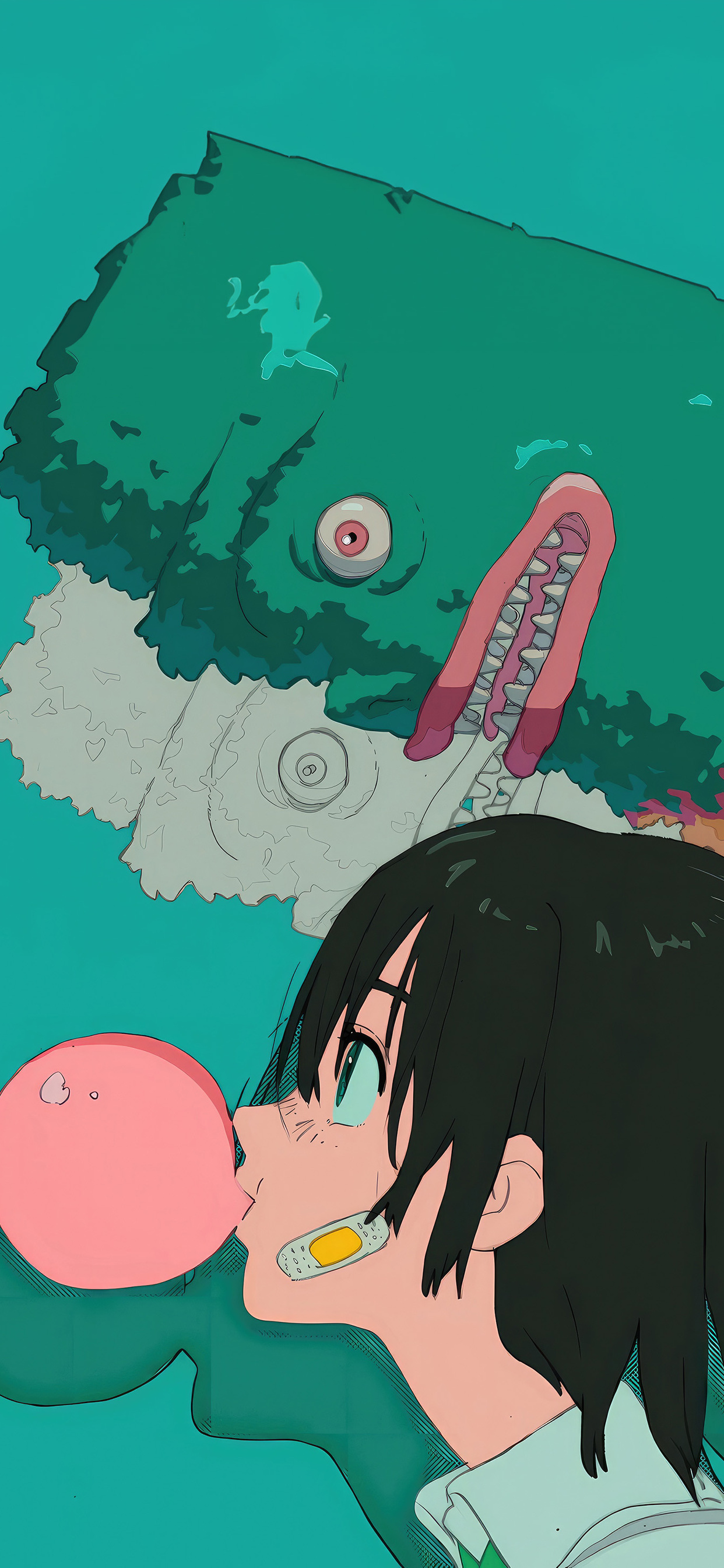 1242x2688 Anime Girl And Her Floating Friend Iphone XS MAX HD 4k Wallpapers, Images, Backgrounds