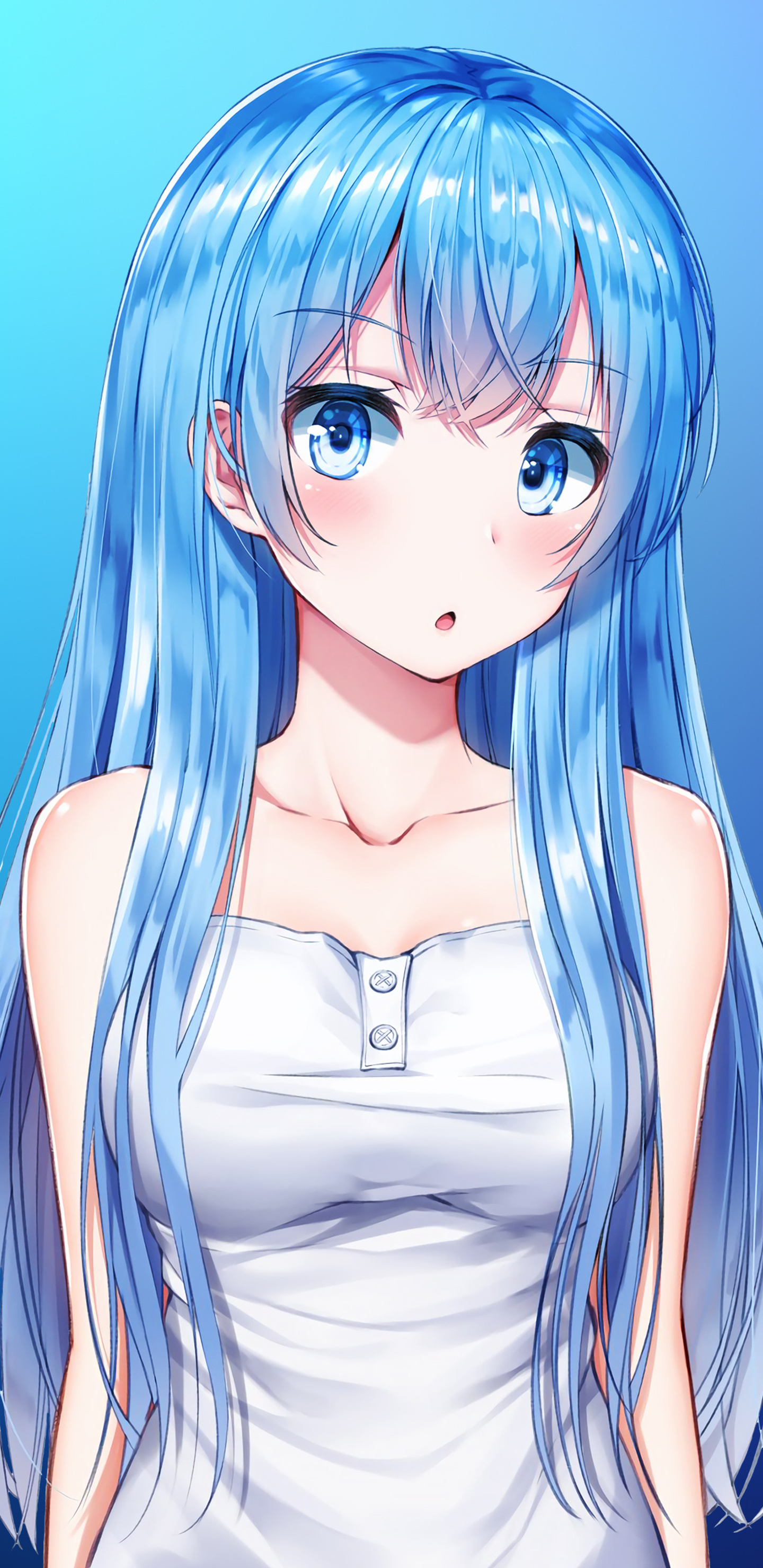 1440x2960 Anime Girl Aqua Blue 4k Samsung Galaxy Note 98 S9s8s8 Qhd Hd 4k Wallpapers 