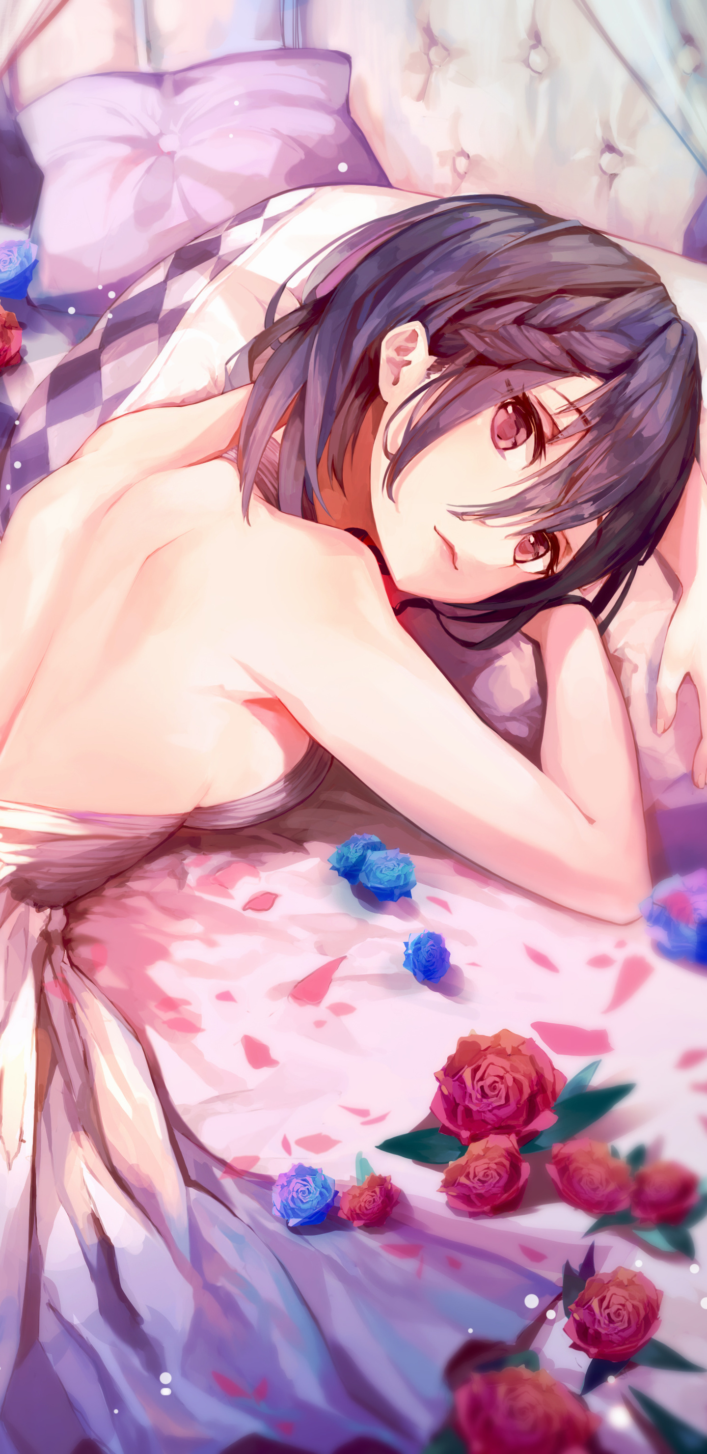 1440x2960 Anime Girl Bed Lying Down Samsung Galaxy Note 9,8, S9,S8,S8+ QHD  HD 4k Wallpapers, Images, Backgrounds, Photos and Pictures
