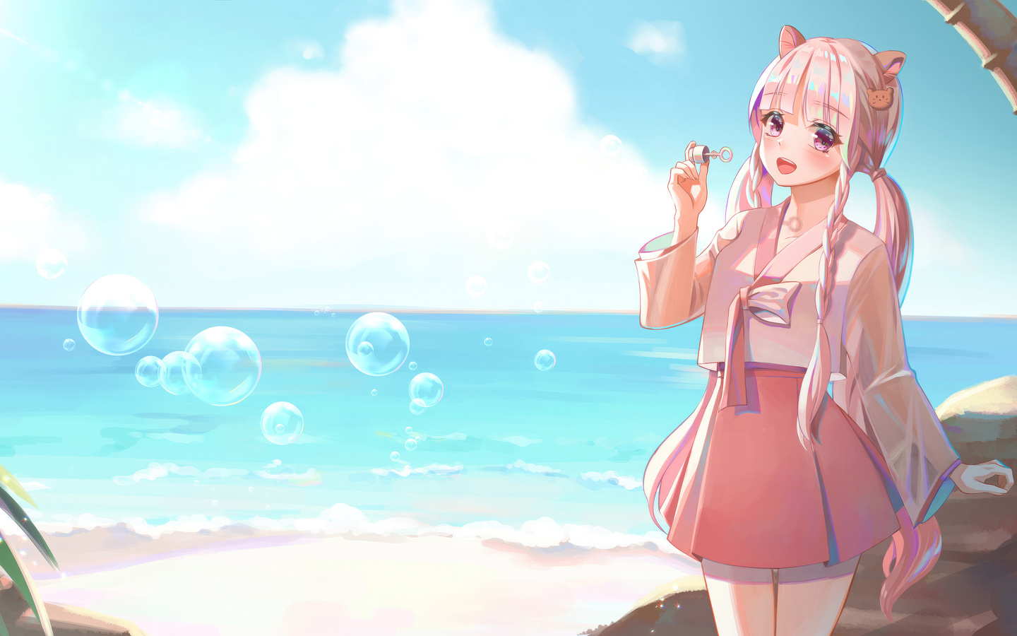 1440x900 Anime Girl Blowing Bubbles Wallpaper,1440x900 Resolution Hd 4k 