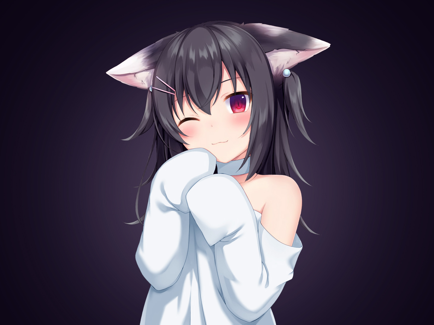 1440x1080 Anime Girl Cat Ears 4k 1440x1080 Resolution Hd 4k Wallpapers Images Backgrounds 4249