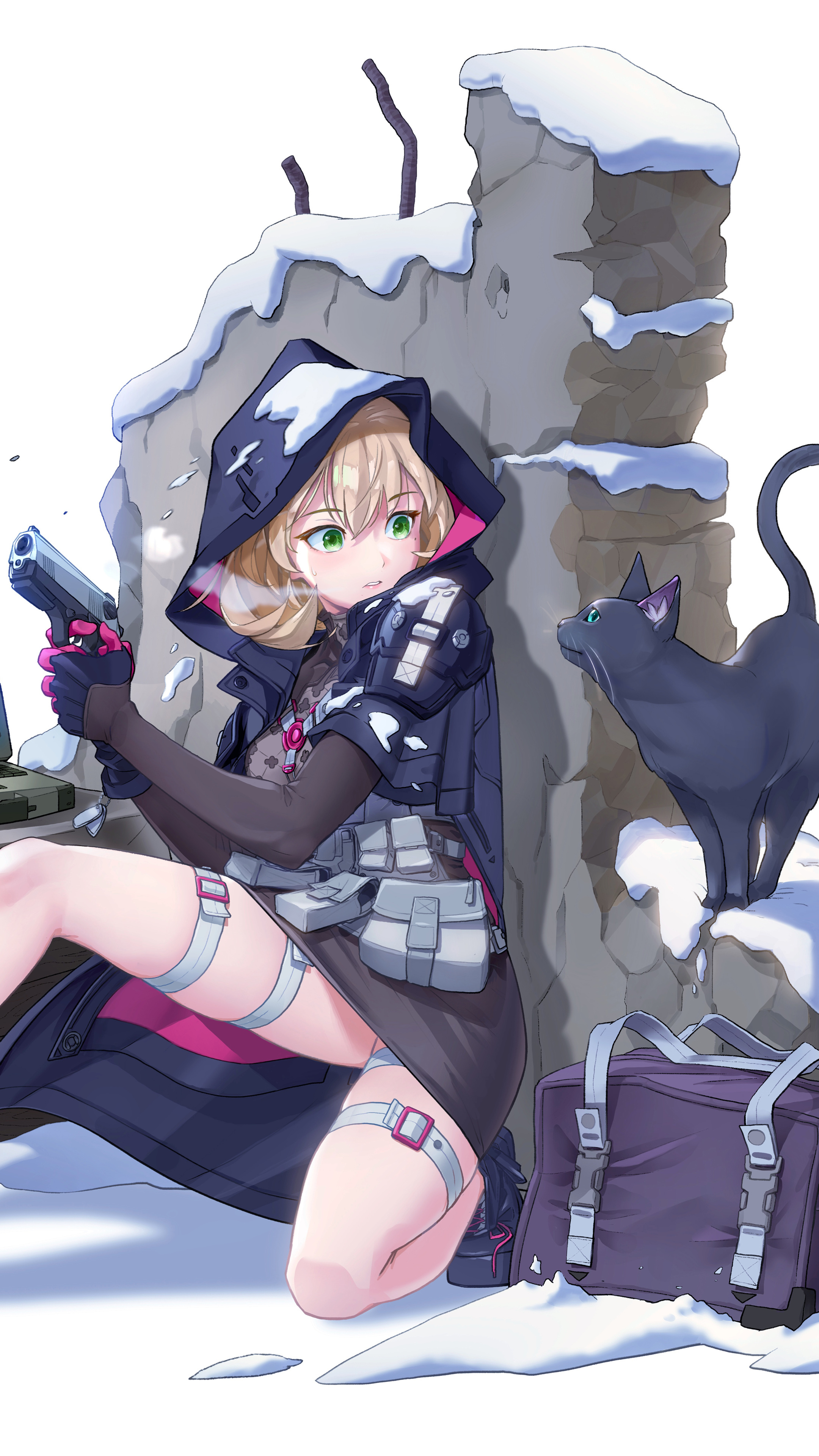 Anime Girl Cat Mission 8k Wallpaper,HD Anime Wallpapers,4k Wallpapers ,Images,Backgrounds,Photos and Pictures