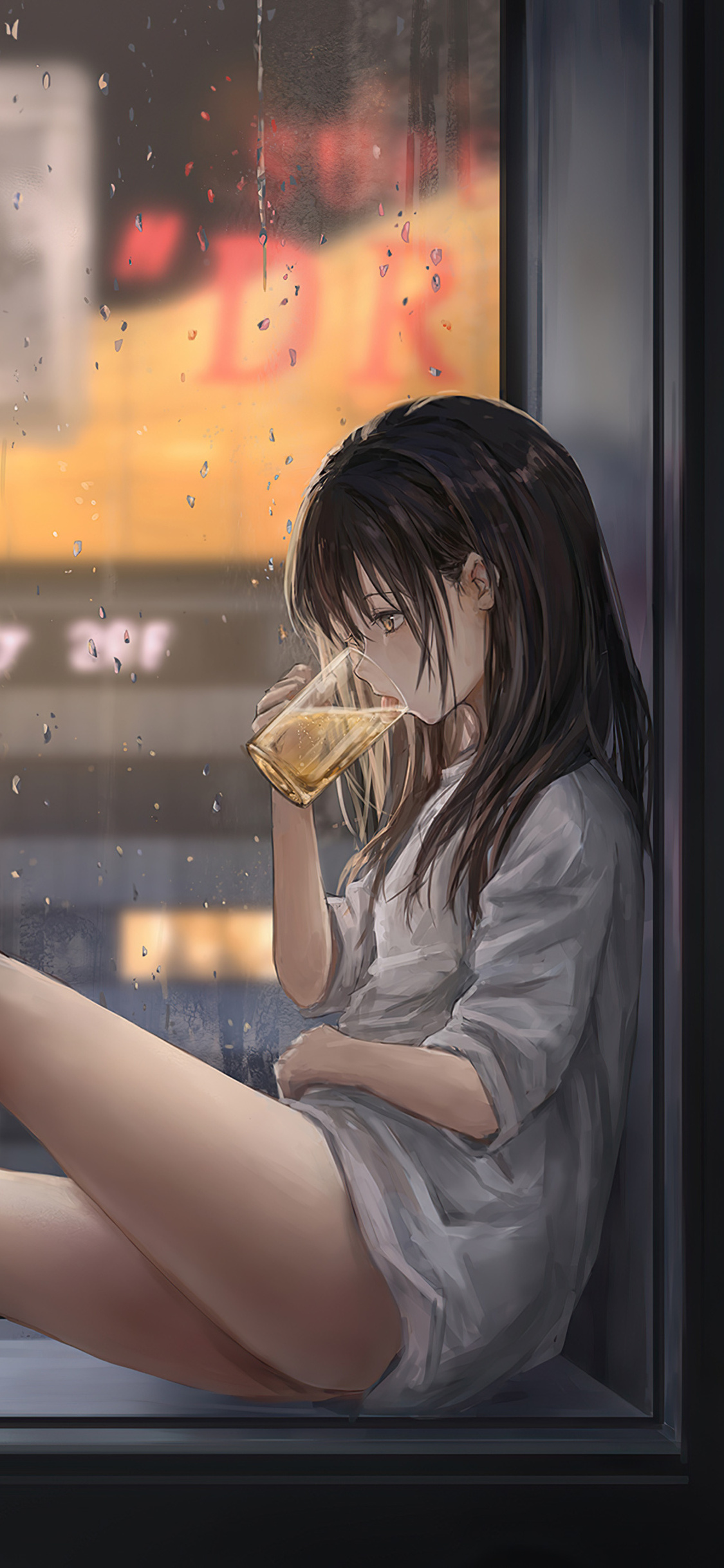 Anime Rainy Day, girl, rain, HD phone wallpaper | Peakpx