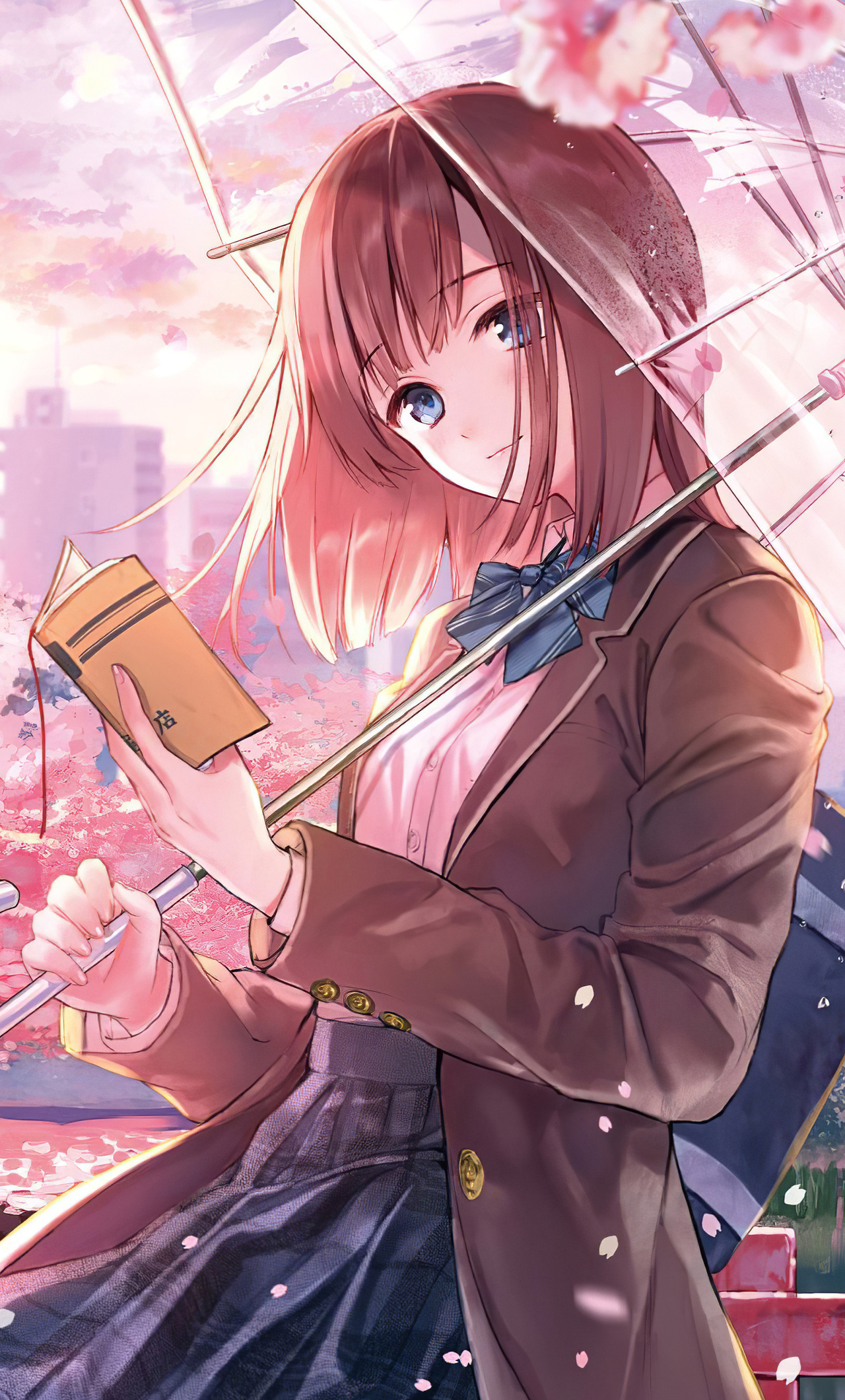 1280x2120 Anime Girl Cherry Blossom Season 5k iPhone 6+ HD 4k Wallpapers,  Images, Backgrounds, Photos and Pictures