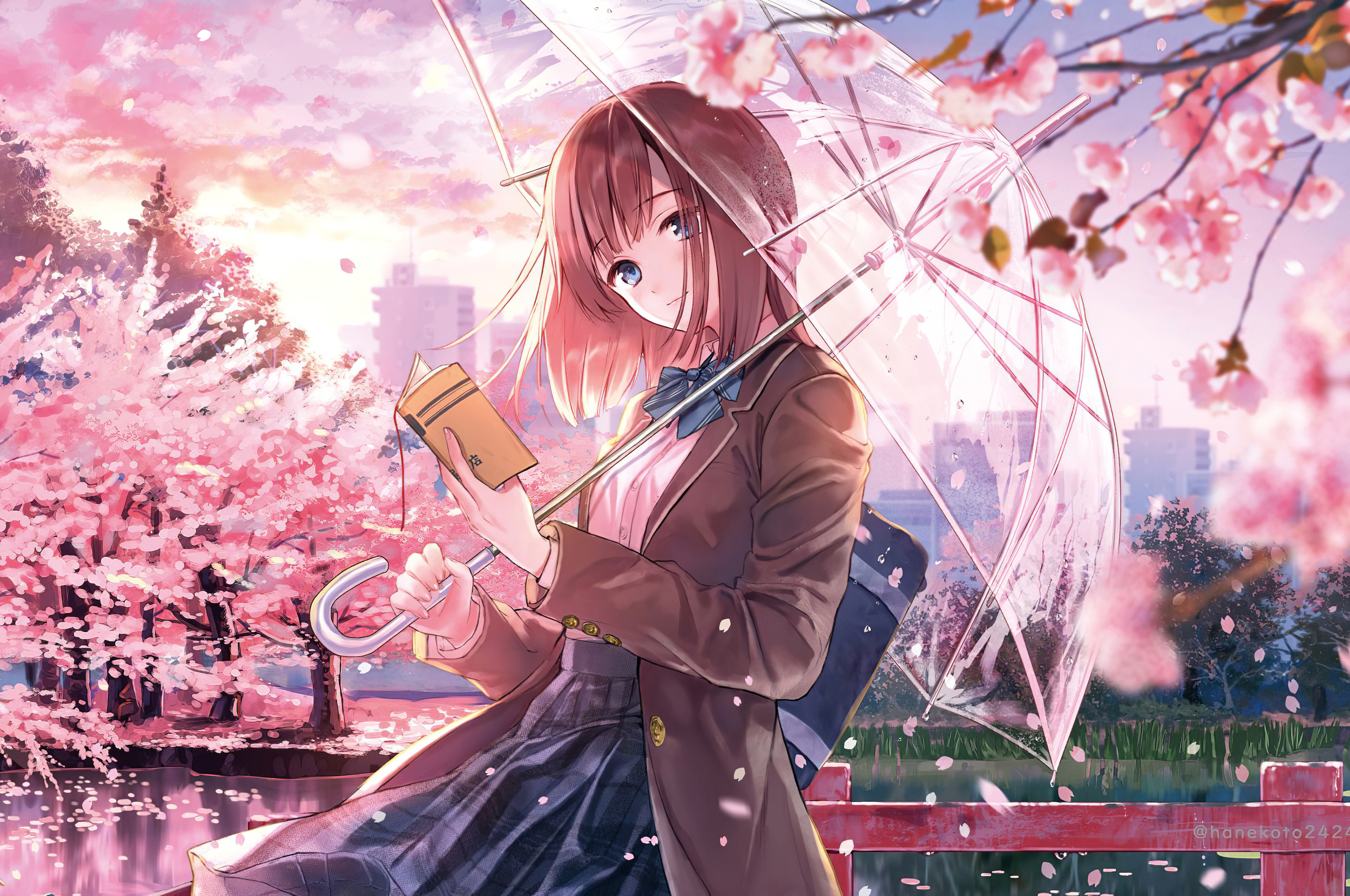 2560x1700 Anime Girl Rain Umbrella Wind 5k Chromebook Pixel HD 4k Wallpapers,  Images, Backgrounds, Photos and Pictures