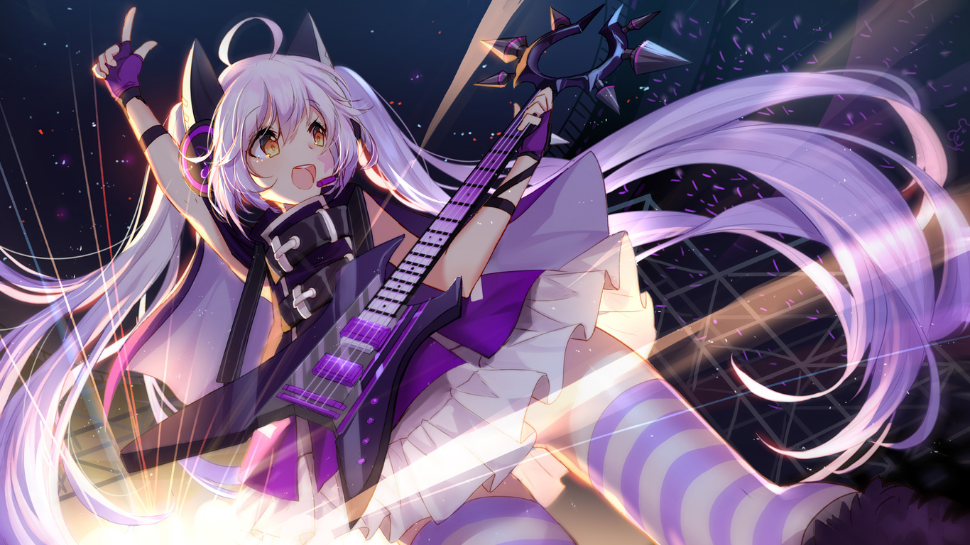 1366x768 Anime Girl Concert 4k Laptop HD ,HD 4k  Wallpapers,Images,Backgrounds,Photos and Pictures