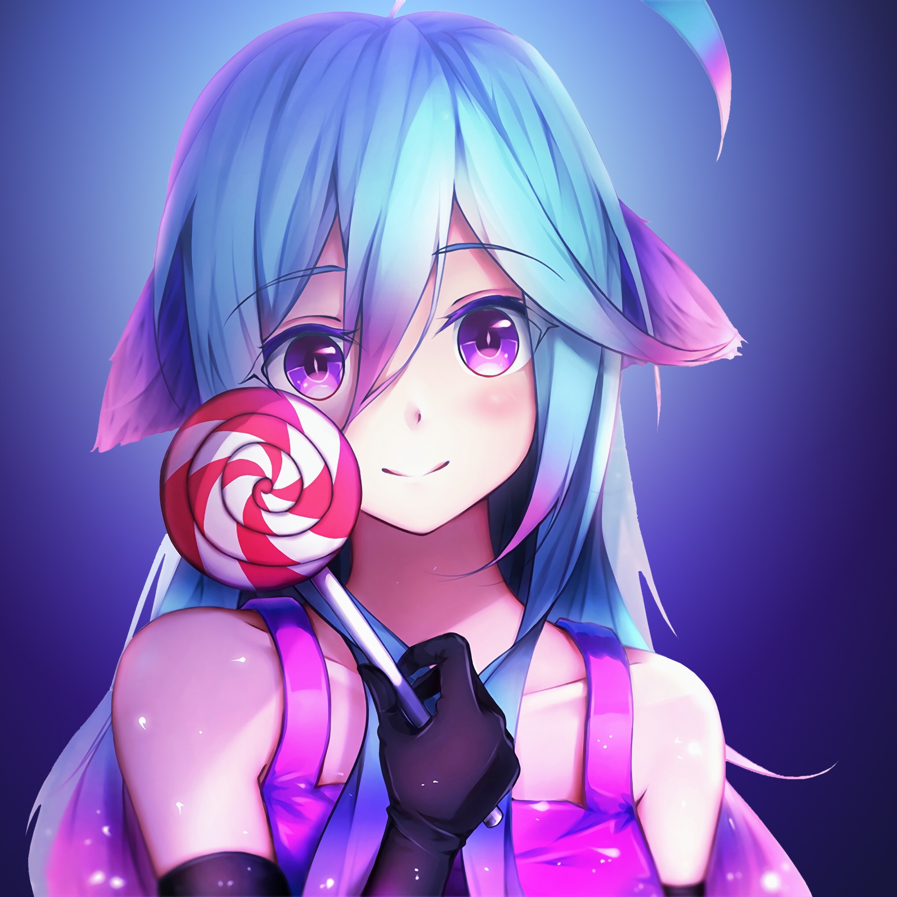 2932x2932 Anime Girl Cute Rainbows And Lolipop Ipad Pro Retina Display HD  4k Wallpapers, Images, Backgrounds, Photos and Pictures