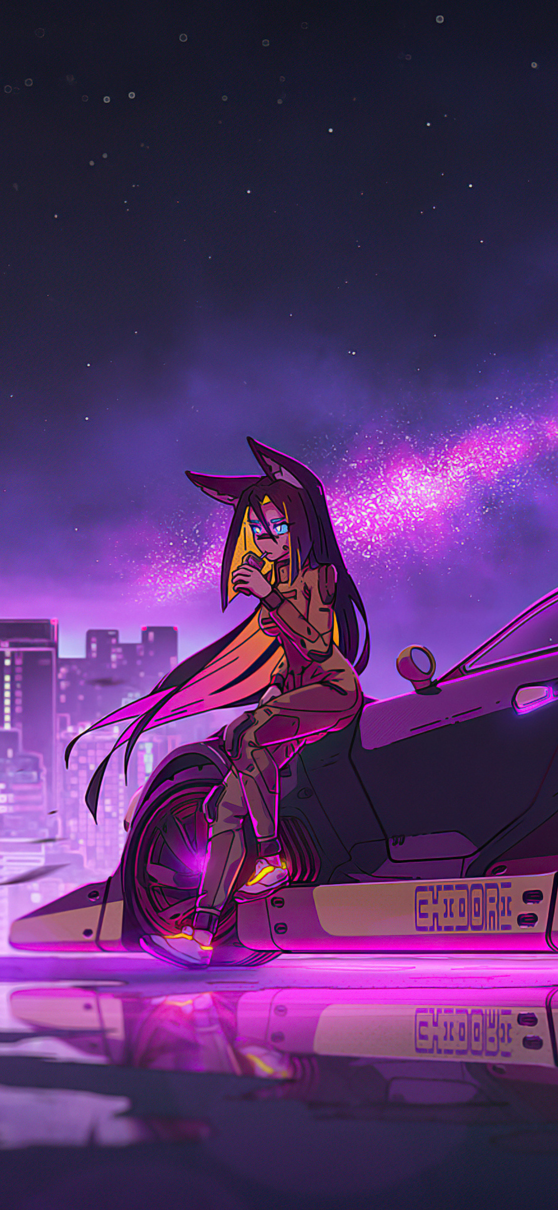 1125x2436 Anime Girl Cyberpunk Ride 4k Iphone XS,Iphone 10,Iphone X ,HD 4k  Wallpapers,Images,Backgrounds,Photos and Pictures
